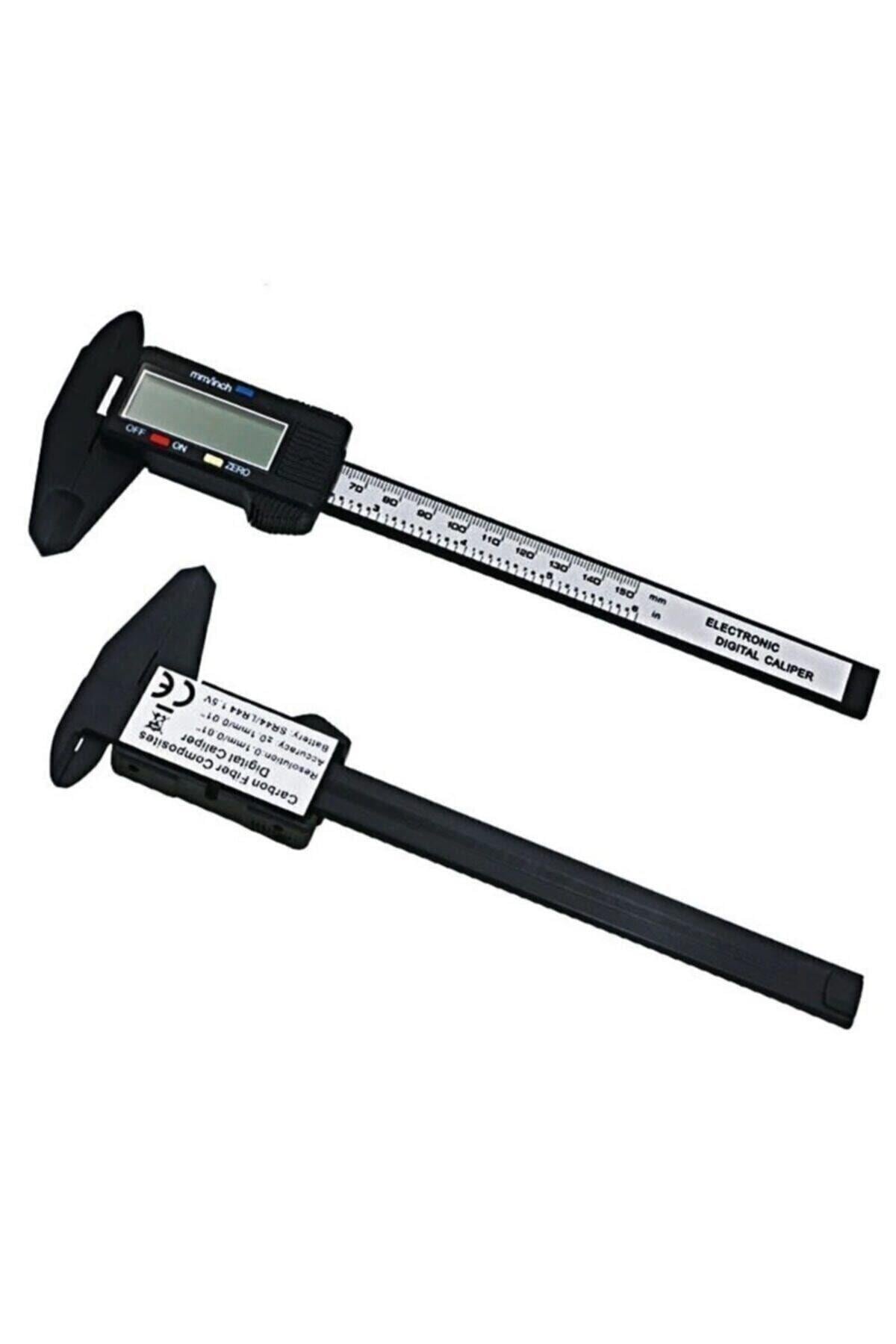 Çarşı Point® 150 Mm Dijital Kumpas Elektronik Fiber Karbon Kaplı Plastik - Kumpas