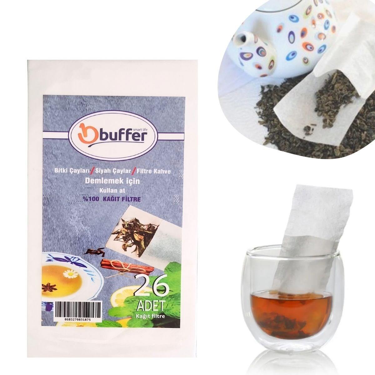 Çarşı Point® 26 Adet Pratik Kullan At Çay,Bitki Çayı,Filtre Kahve Demleme Poşeti Süzgeci