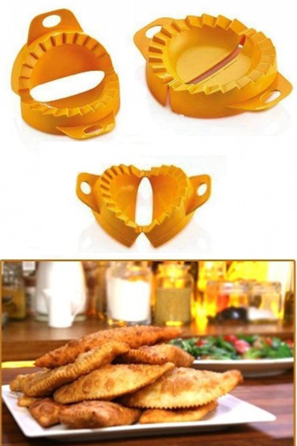 Çarşı Point® 3lü Çiğ börek kurabiye Hamur İşi Ravioli Kesme Kalıbı Aparatı