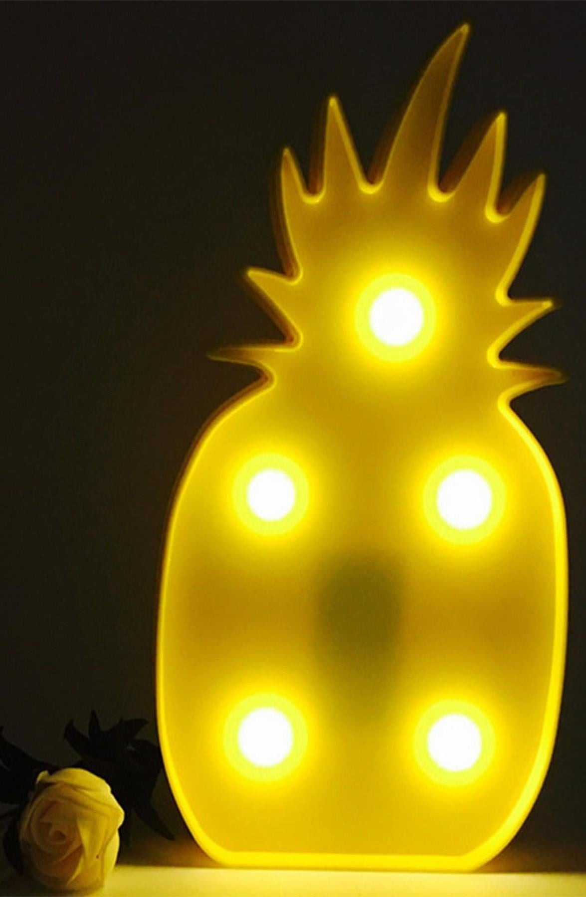 Çarşı Point® Ananas Şeklinde Ledli Dekoratif Eğlenceli Çocuk Gece Lambası