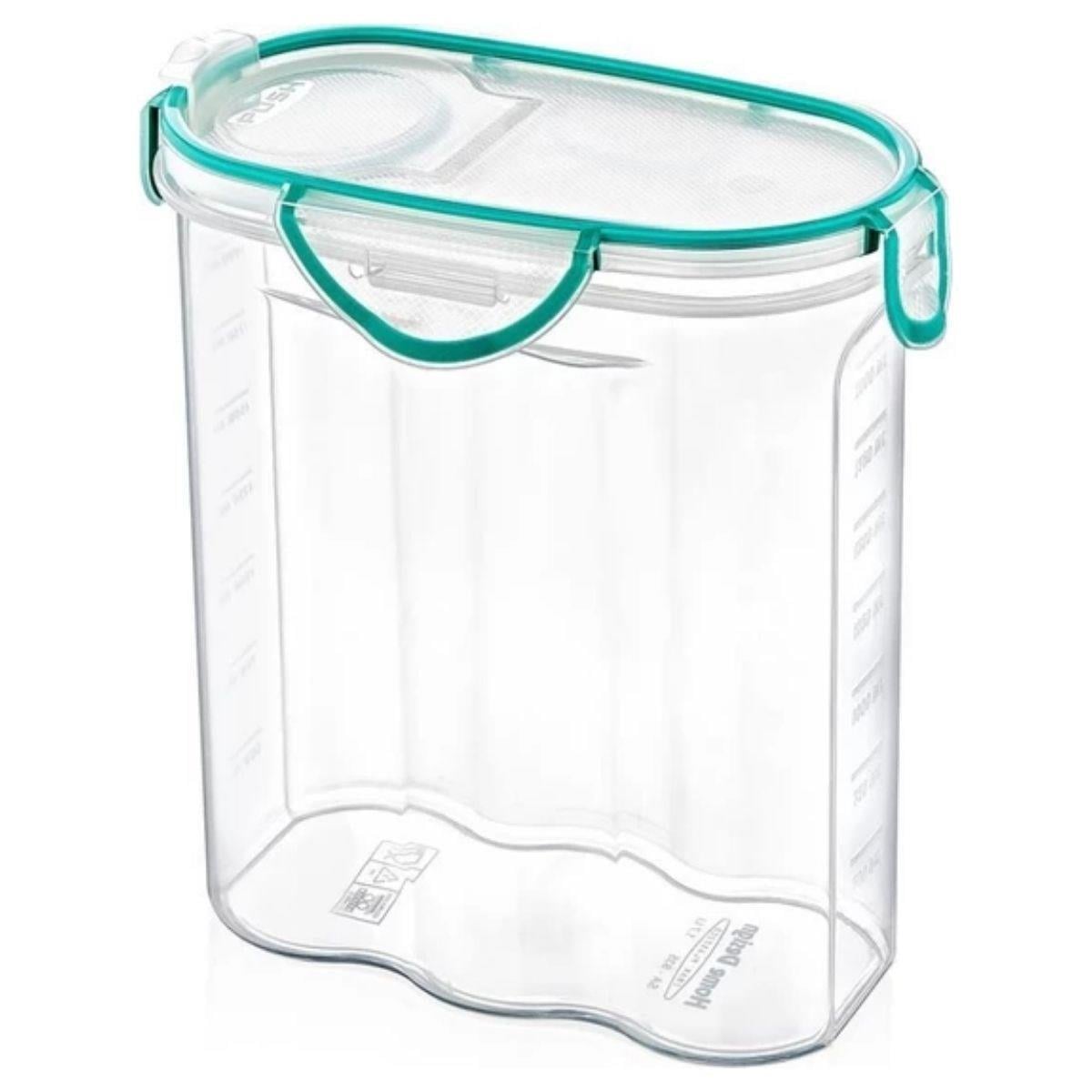 Çarşı Point® Kilitli Kapaklı Contalı Hava,Su Sıvı Geçirmez 2,4 Litre Erzak Saklama Kabı-SA590