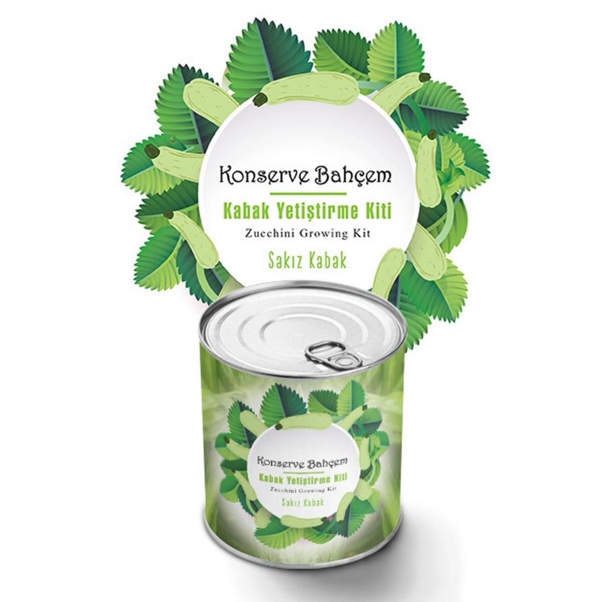 Çarşı Point® Konserve Bahçem Evde Konservede Sakız Kabak Yetiştirme Kiti