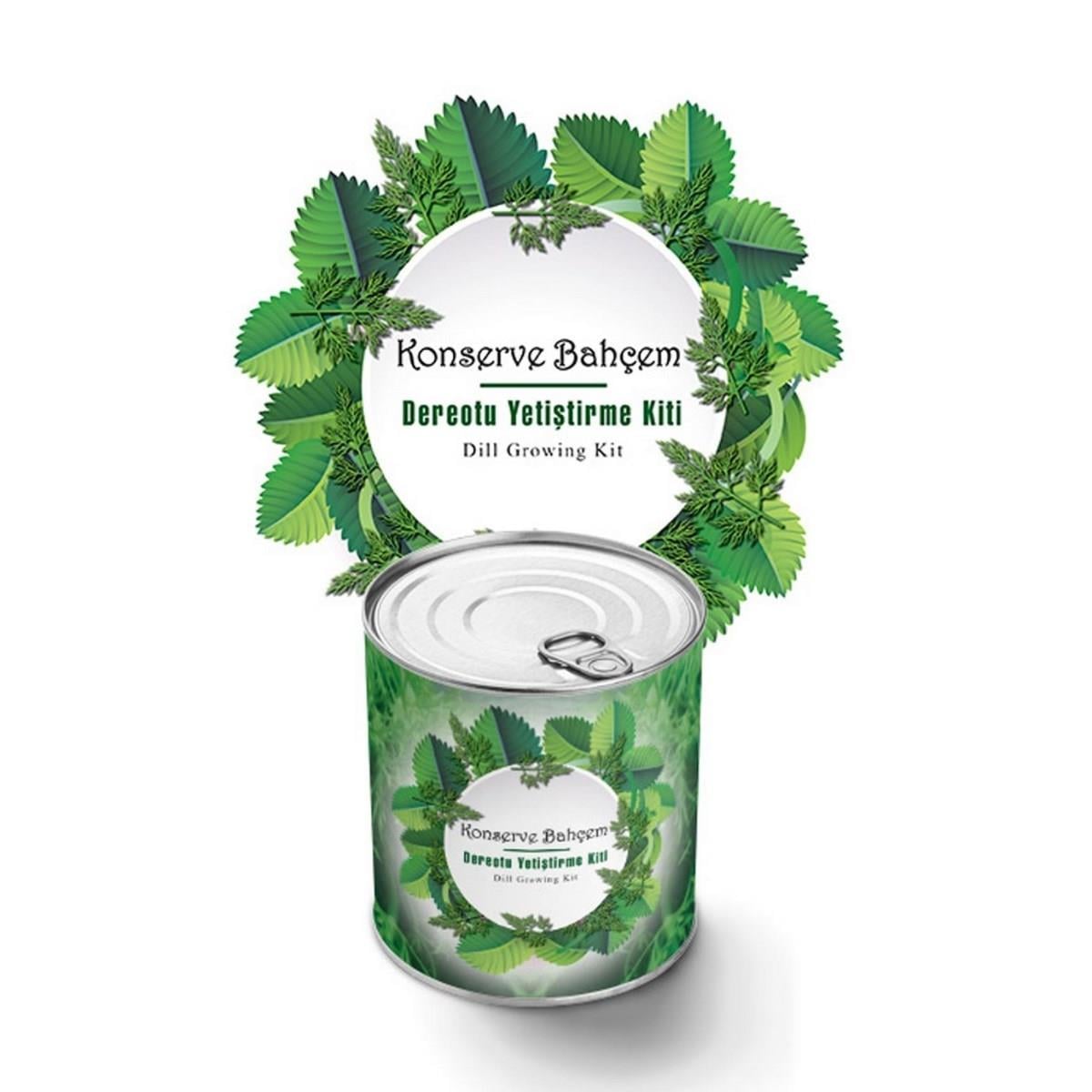 Çarşı Point® Konserve Bahçem Evde Konservede Dereotu Yetiştirme Kiti Aparatı