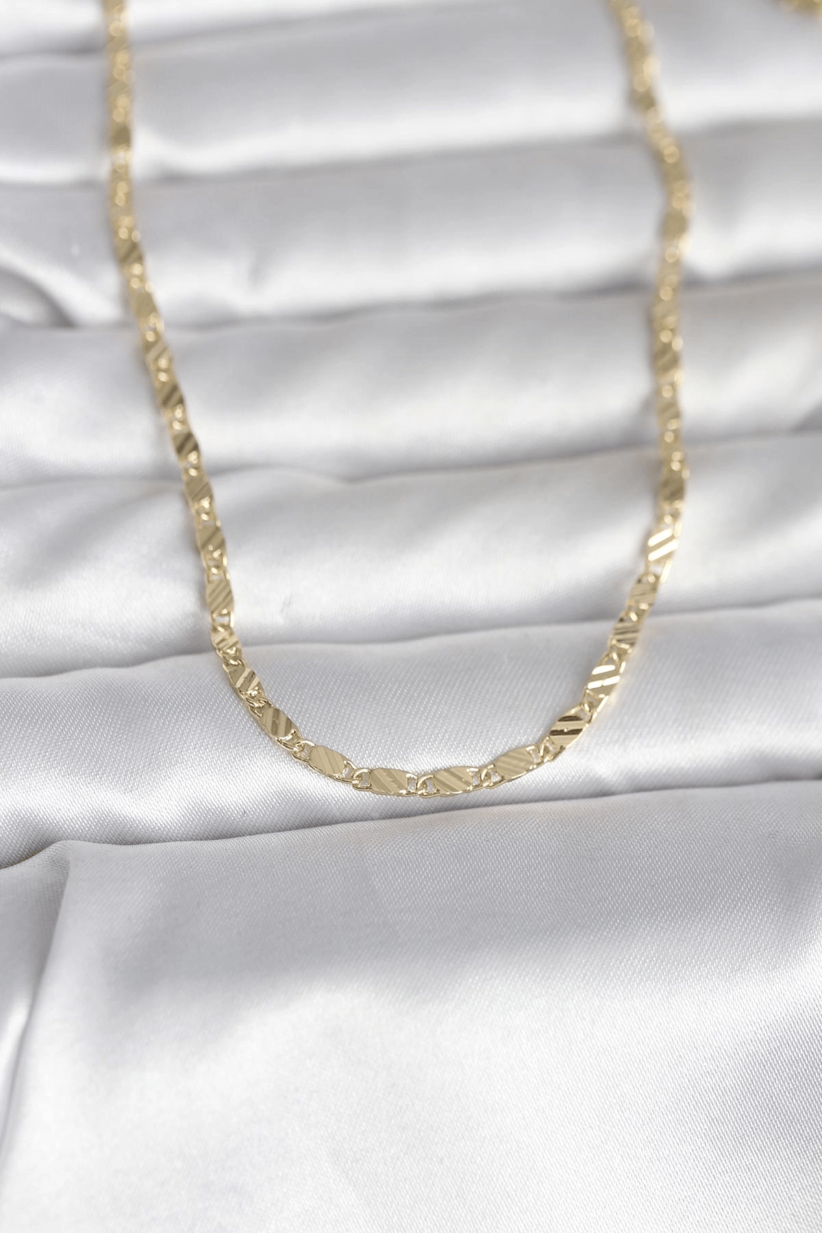 Cm 14k Gold Renk Çizgi Lazer Model 60 Cm Kadın Kolye