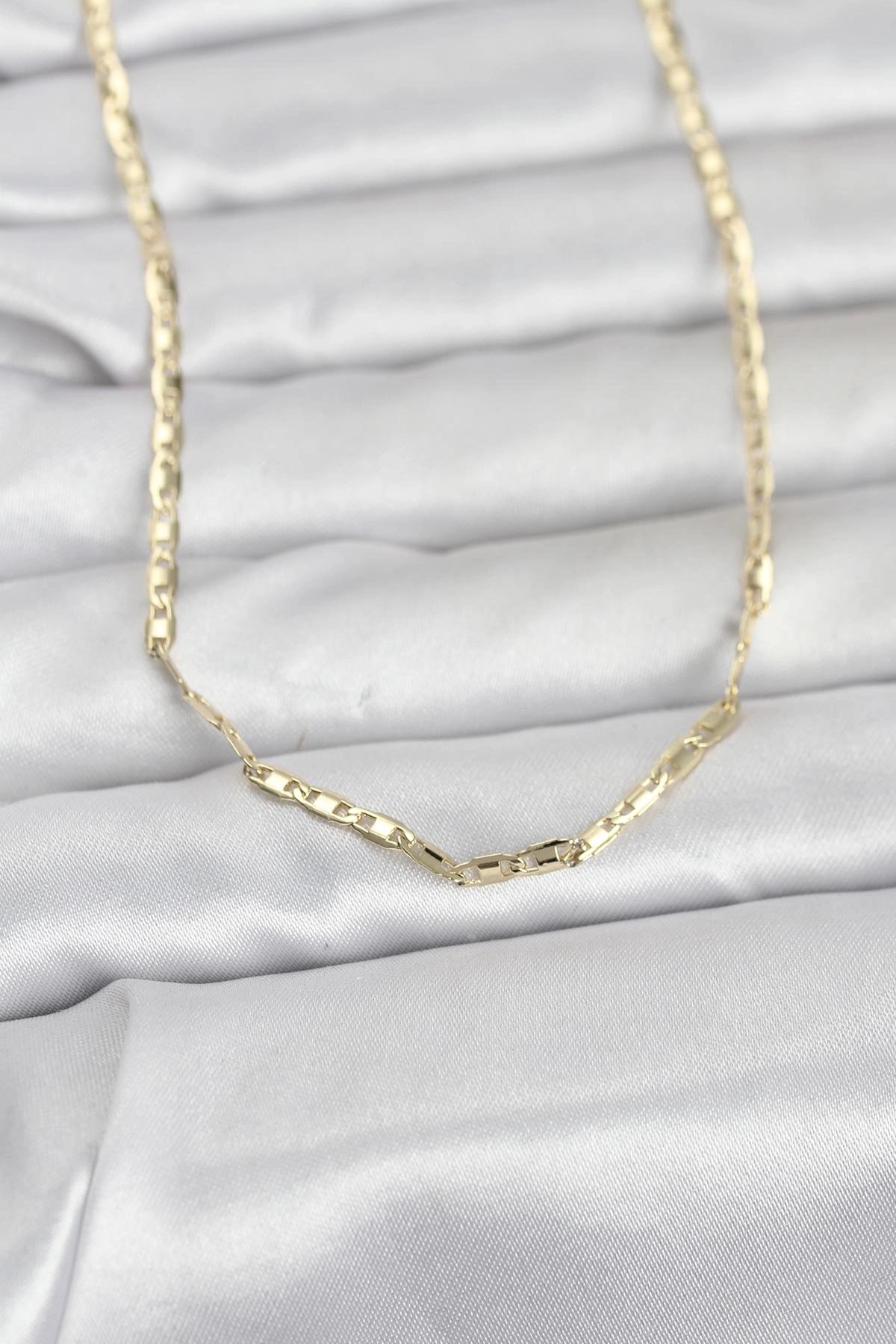 Cm 14k Gold Renk Gemici Zincir Model 60 Cm Kadın Kolye