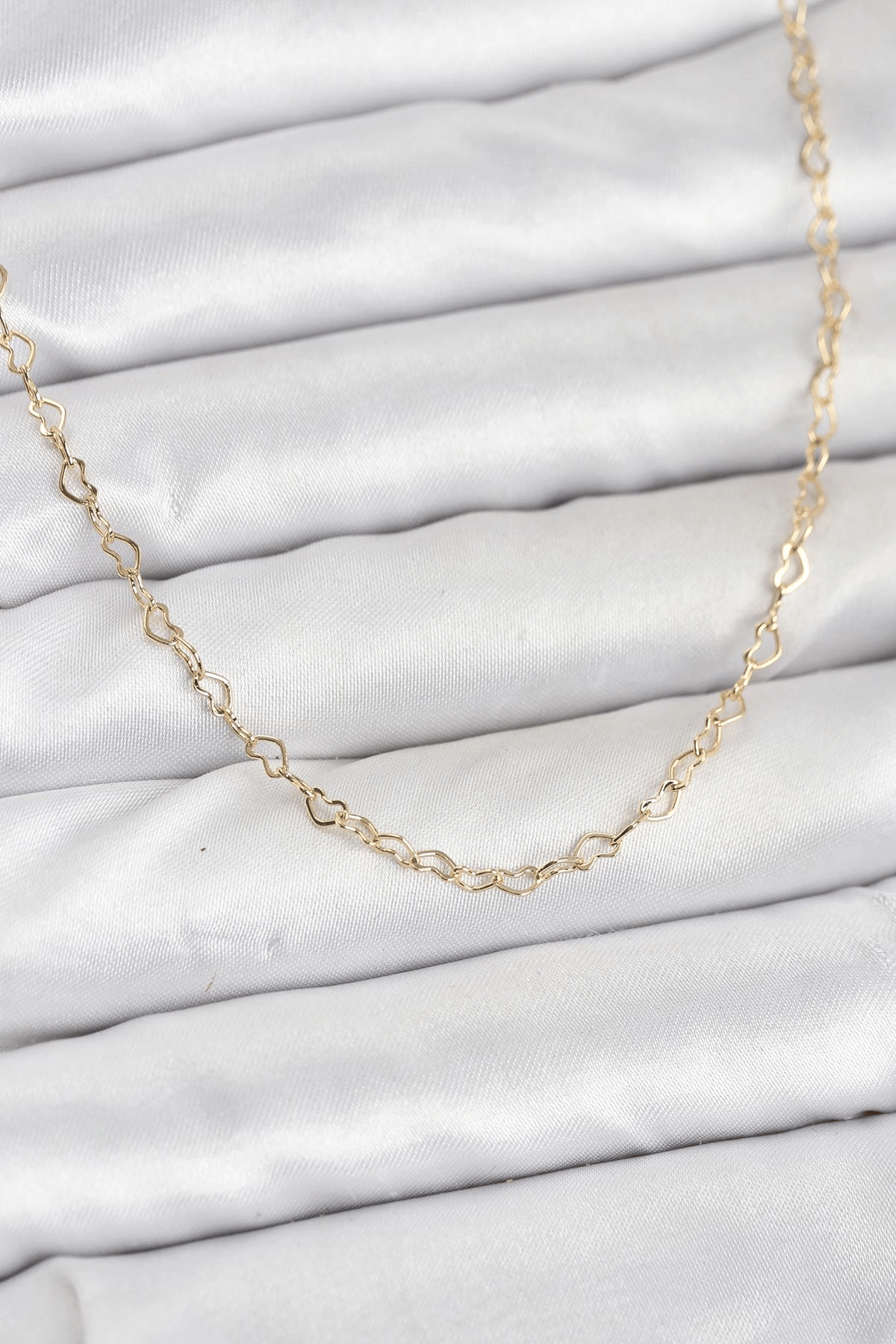 Cm 14k Gold Renk Kalp Zincirli Kadın Kolye