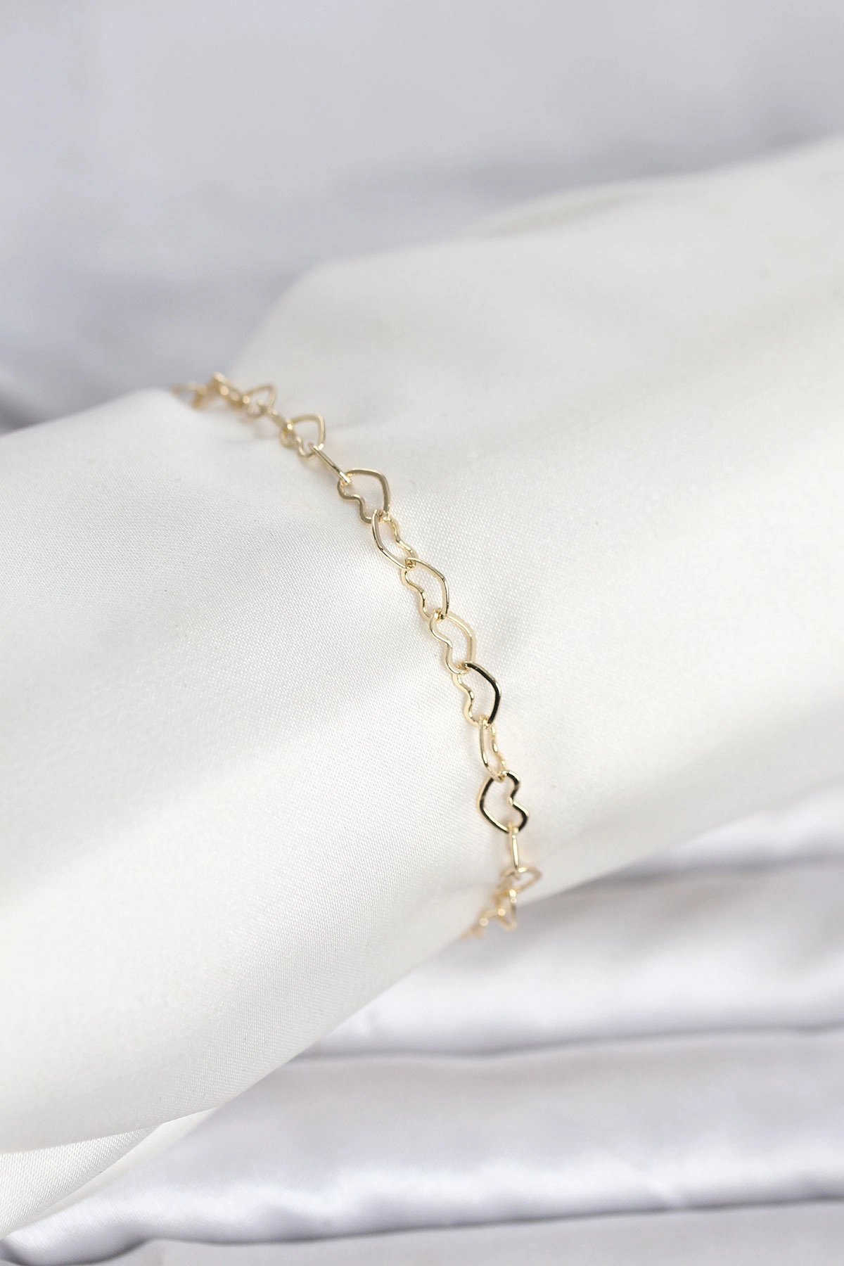 Cm 14k Gold Renk Kalpli Zincir Model Kadın Bileklik