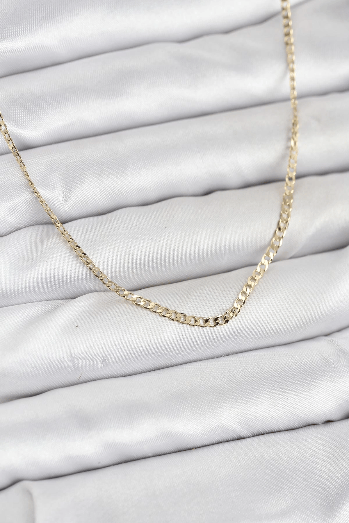 Cm 14k Gold Renk Pirinç Zincir Model Kadın Kolye