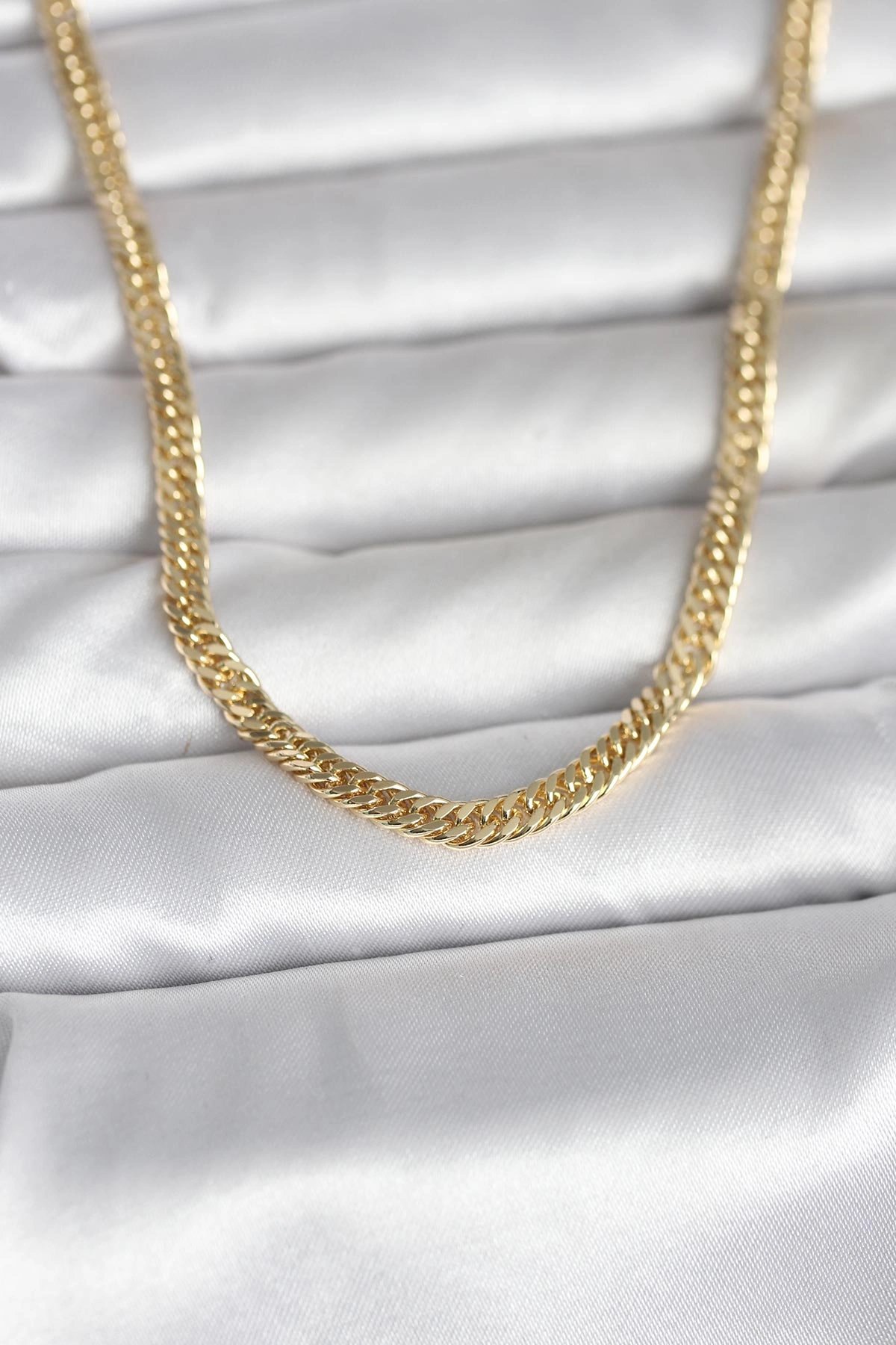 Cm 14k Gold Renk Zincir Model 45 Cm Kadın Kolye