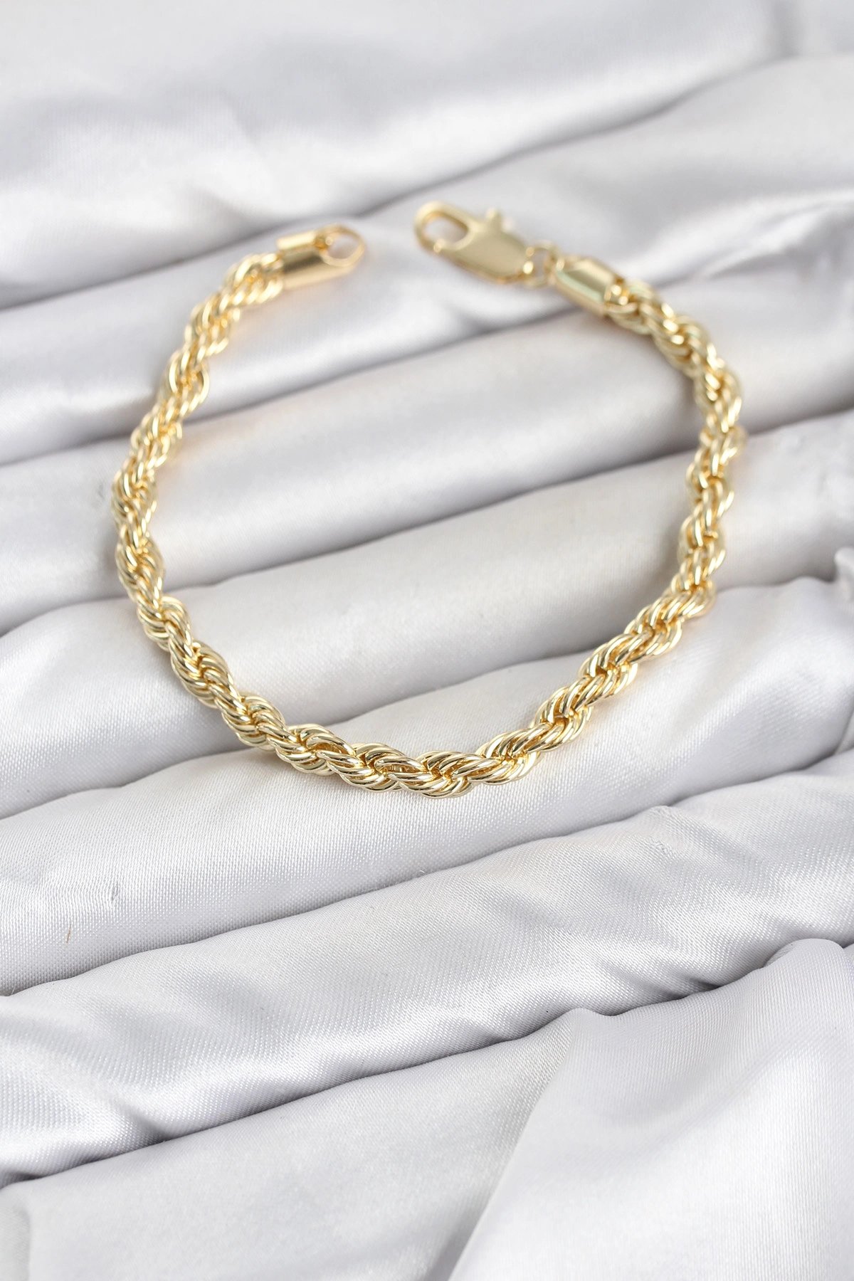 Cm Burgu Model Gold Renk Pirinç Kadın Bileklik