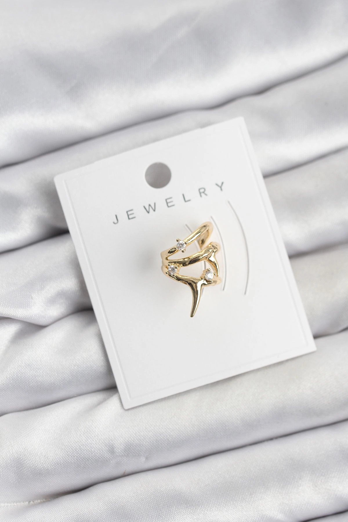 Gold Renk Pirinç Diken Model Kıkırdak Earcuff Küpe