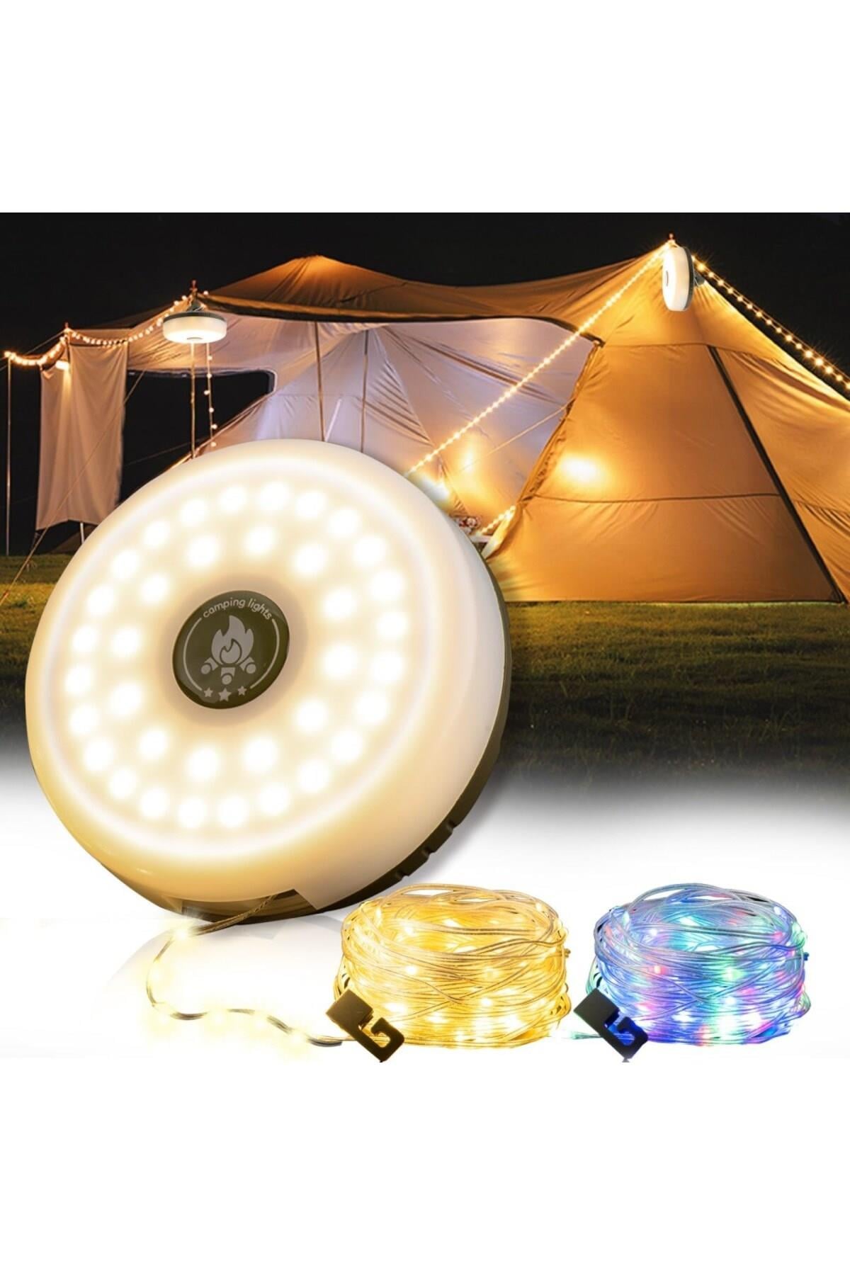 Güneş Enerjili Makara LED Kamp Lambası