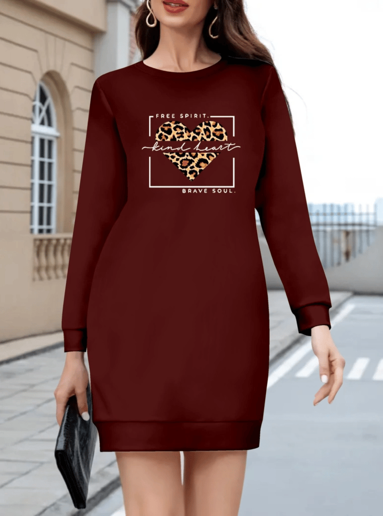 Kadın Uzun Kollu Bisiklet Yaka Desenli Viskon Iki Iplik Bluz