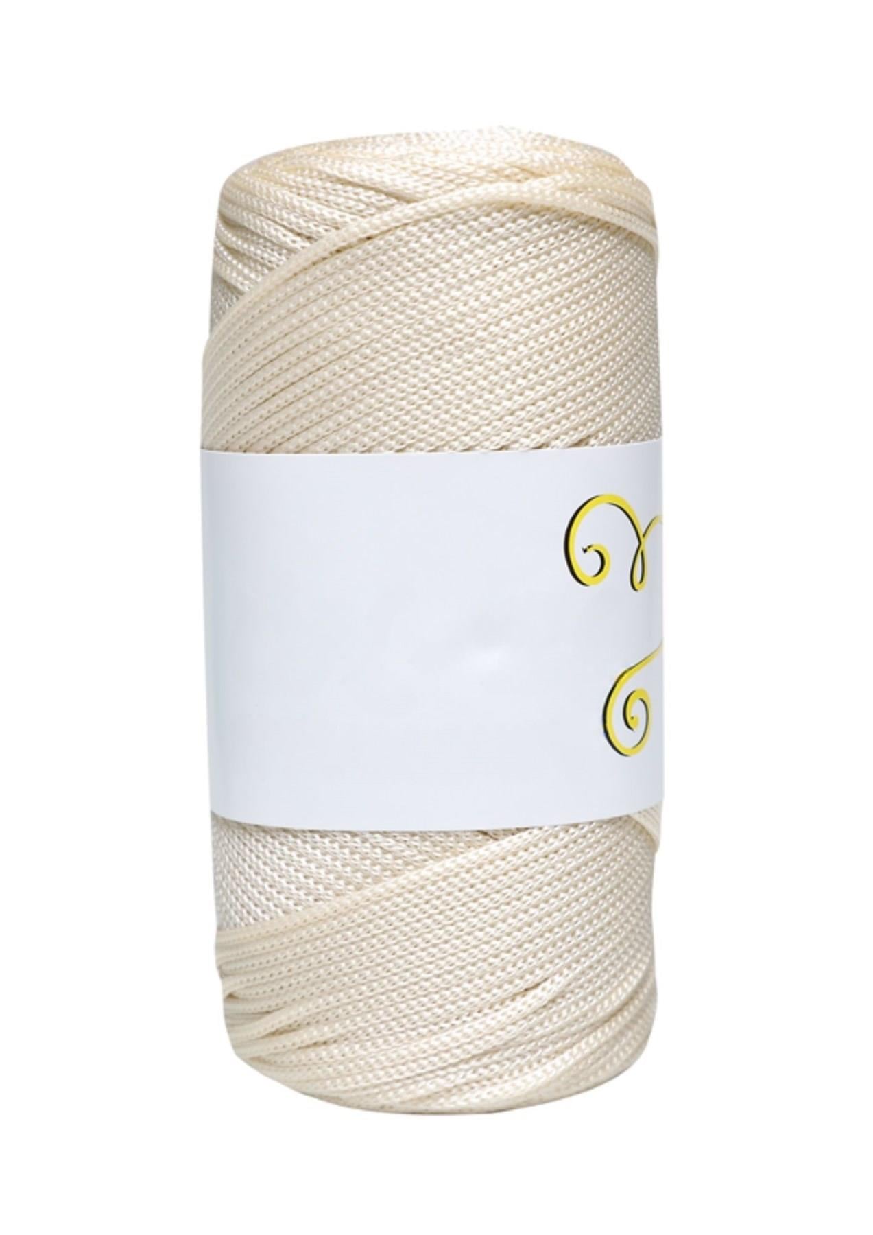 Makrome İpi 3mm  Polyester Ekru