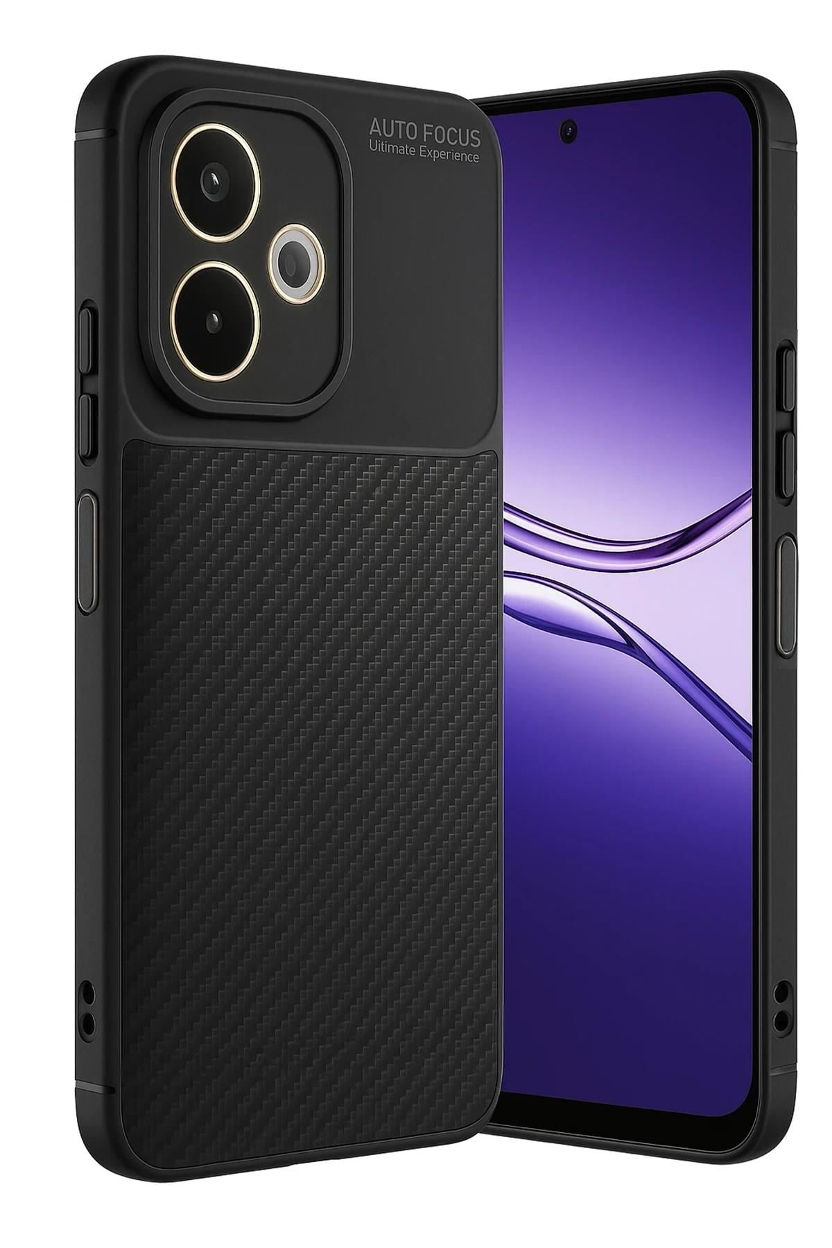 Mey İthalat®   A5 Pro 4G Kılıf Auto Focus Karbon Kapak - Siyah