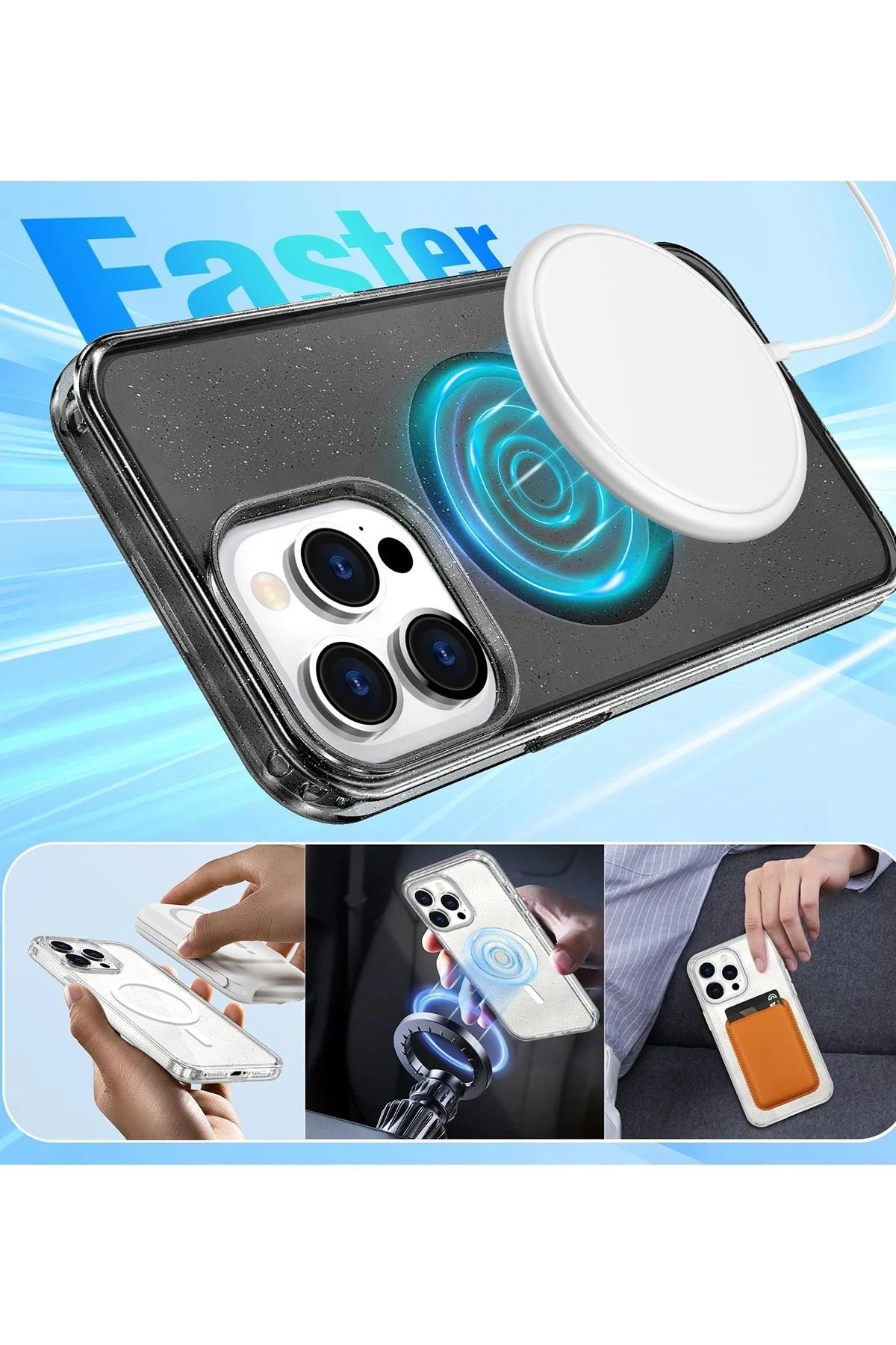 Mey İthalat®   iPhone 14 Pro Max Star Magsafe Kapak - Mor