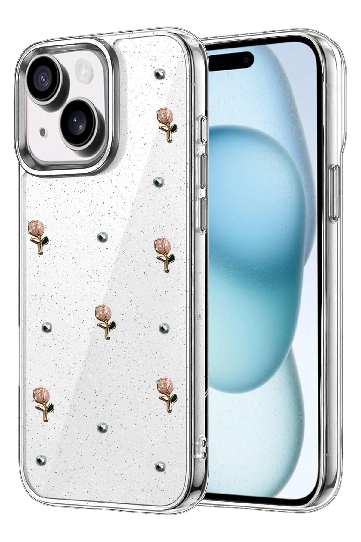 Mey İthalat®   iPhone 15 Plus Fiyonk Desenli Kapak - Desen 6