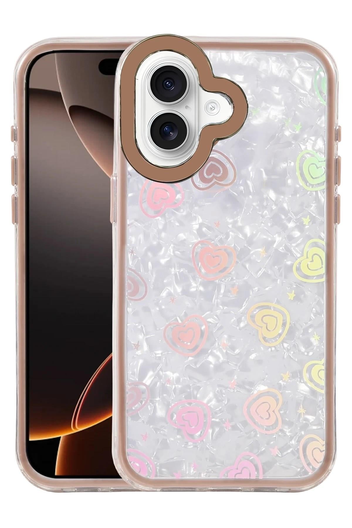 Mey İthalat®   iPhone 16 Lumi Desenli Kapak - Çöl Titanyum