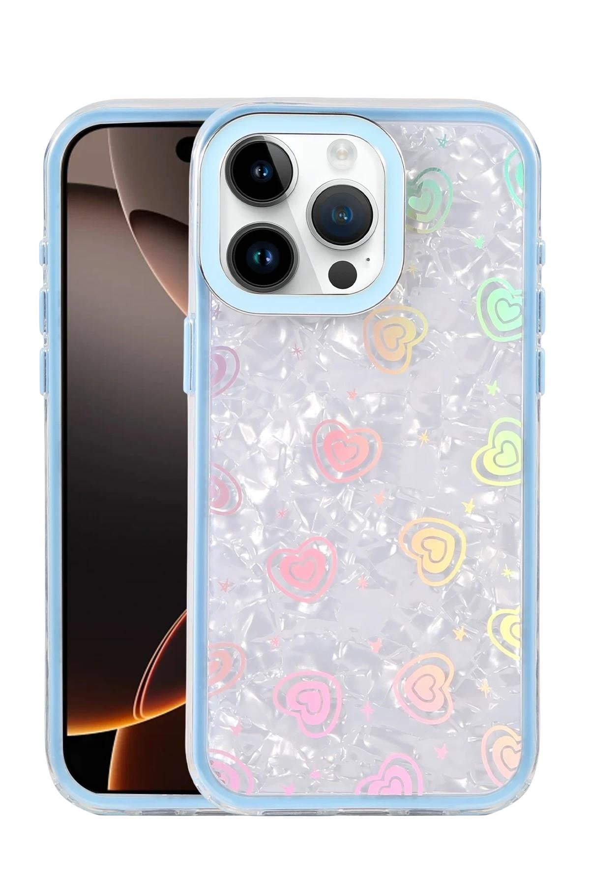 Mey İthalat®   iPhone 16 Pro Lumi Desenli Kapak - Mavi