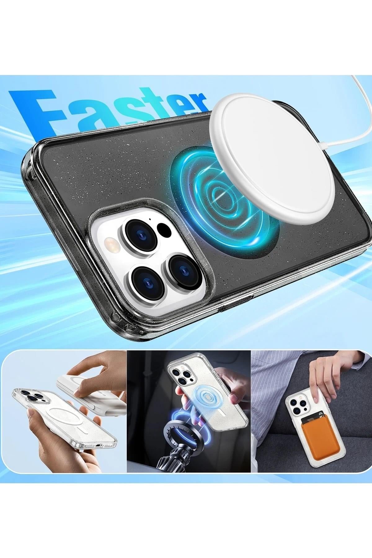 Mey İthalat®   iPhone 16 Pro Max Star Magsafe Kapak - Pembe