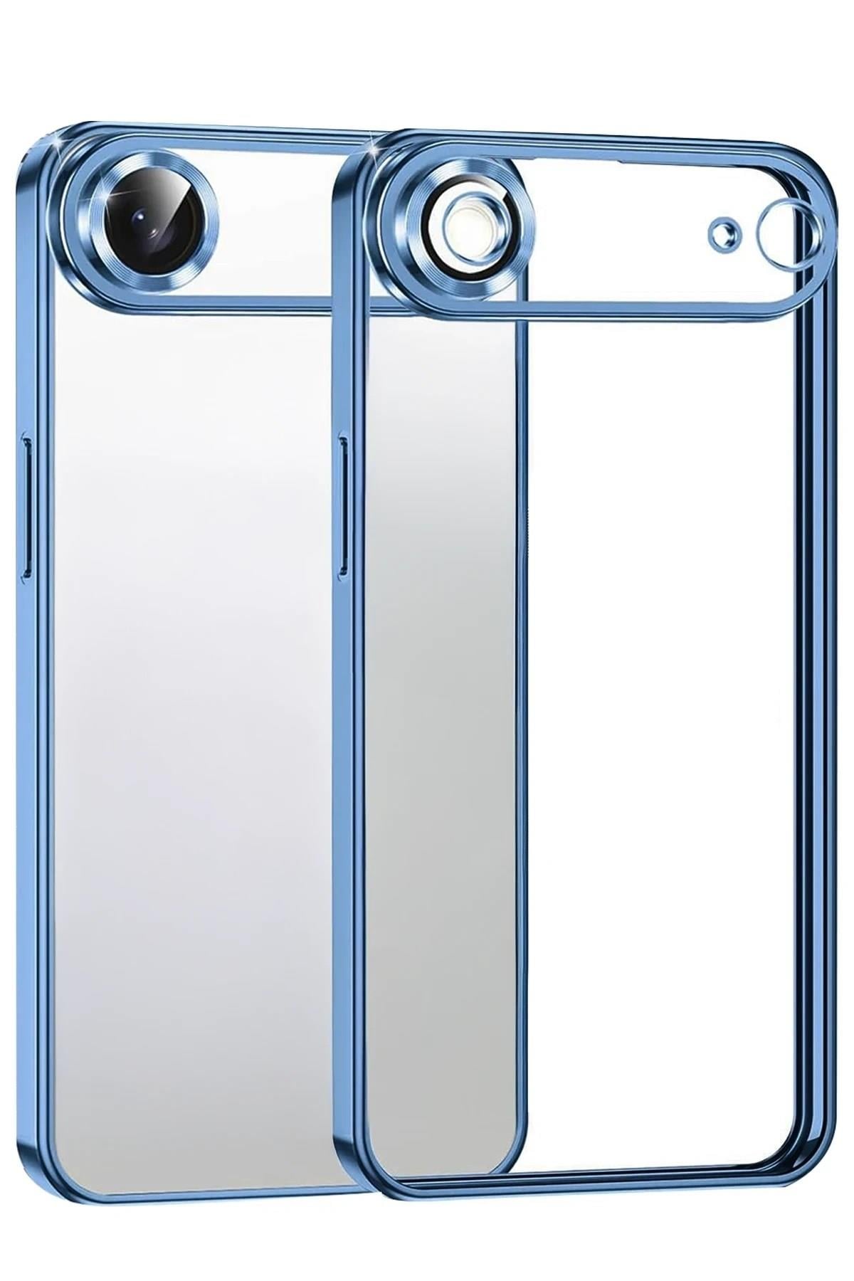 Mey İthalat®   iPhone 17 Air  Lensli Silikon - Açık Mavi
