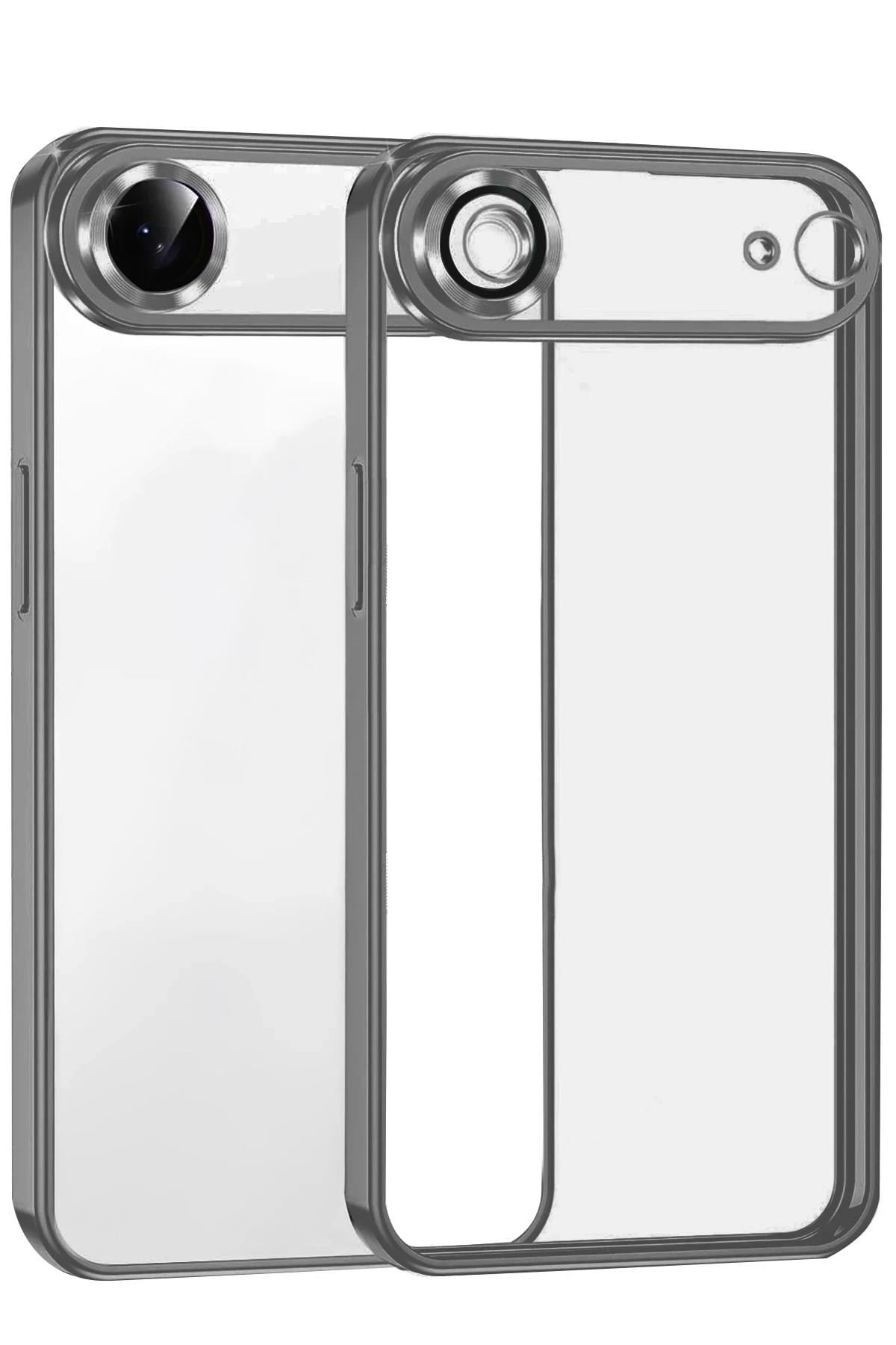 Mey İthalat®   iPhone 17 Air  Lensli Silikon - Titan Gri