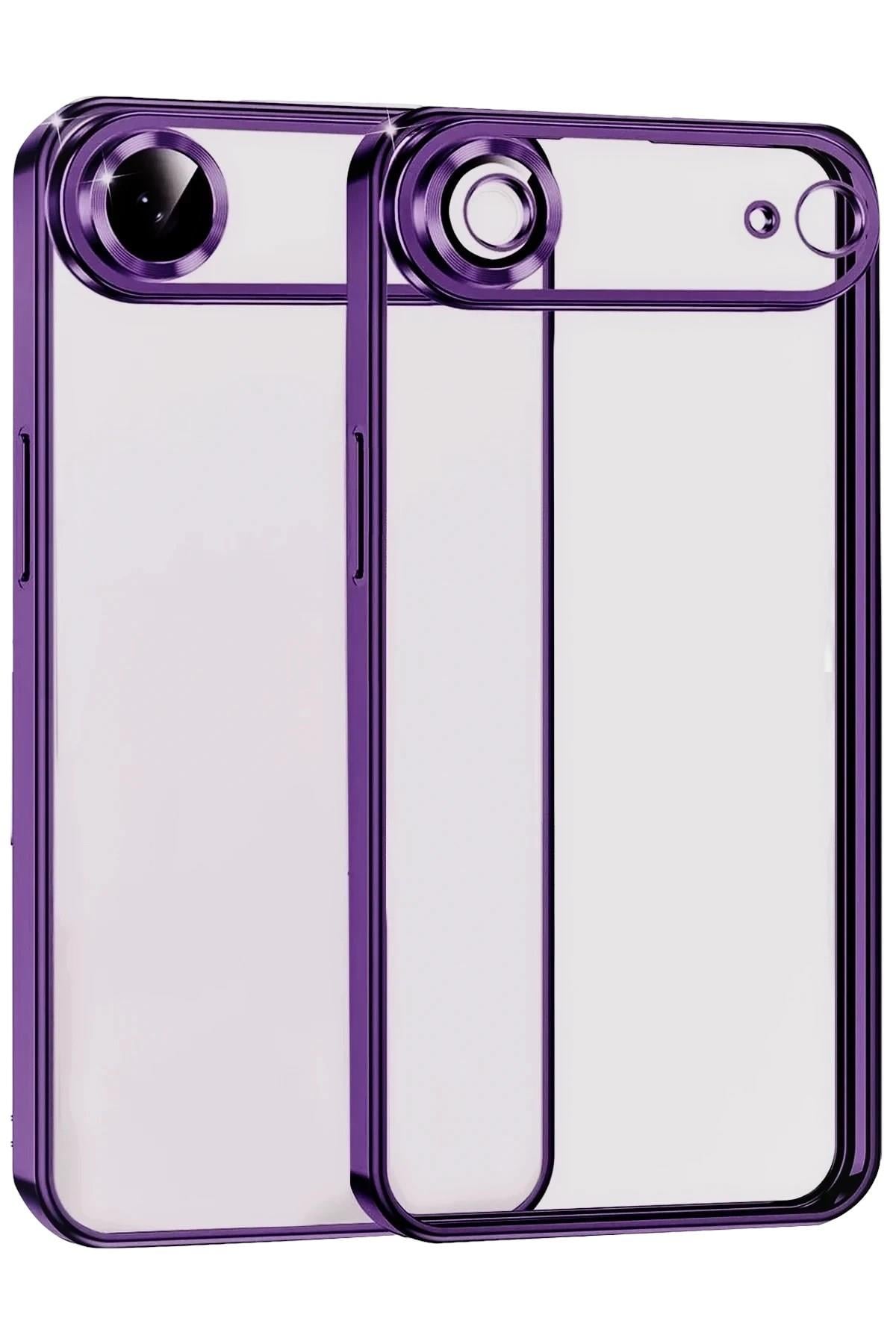 Mey İthalat®   iPhone 17 Air  Lensli Silikon - Açık Mor