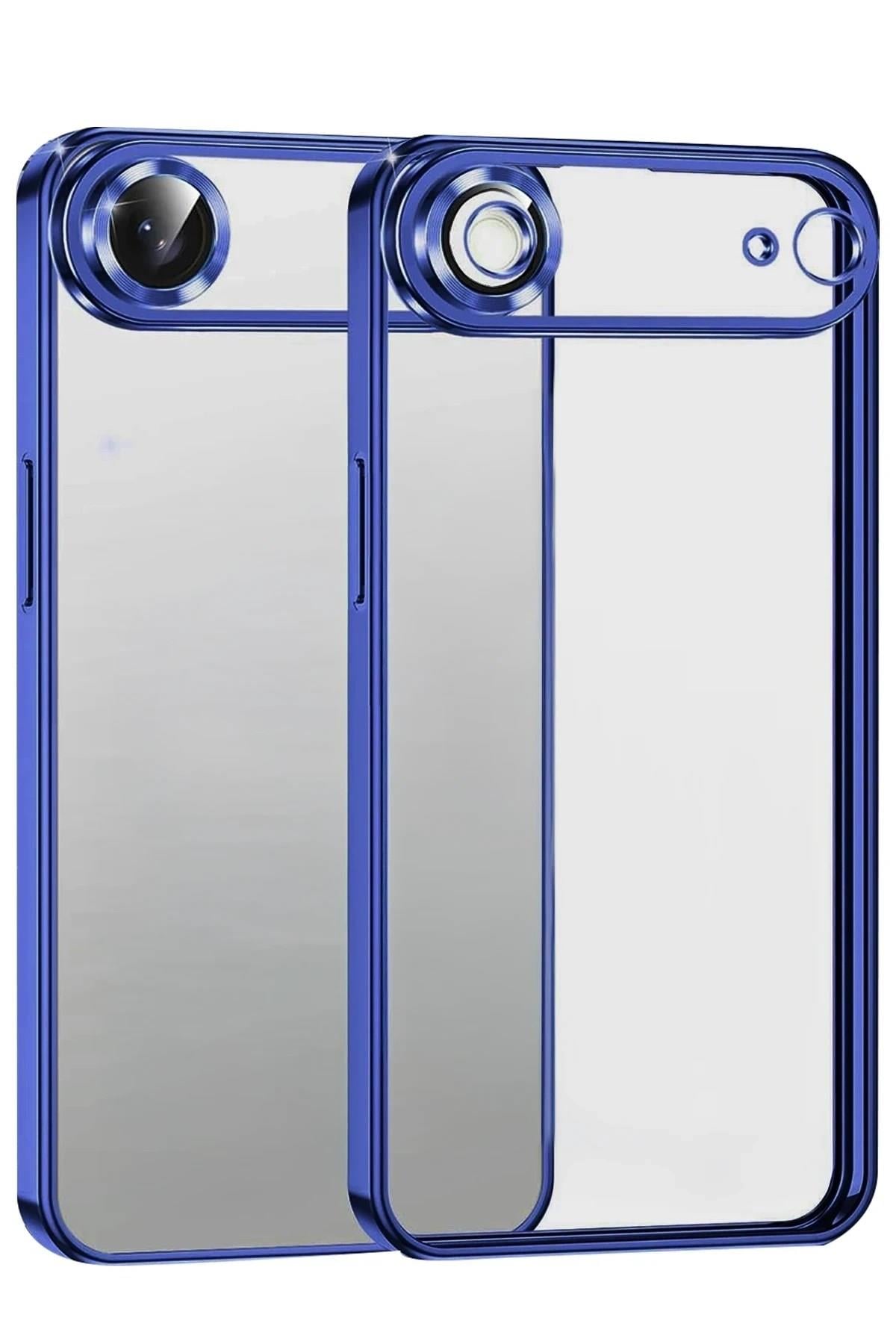 Mey İthalat®   iPhone 17 Air  Lensli Silikon - Lacivert