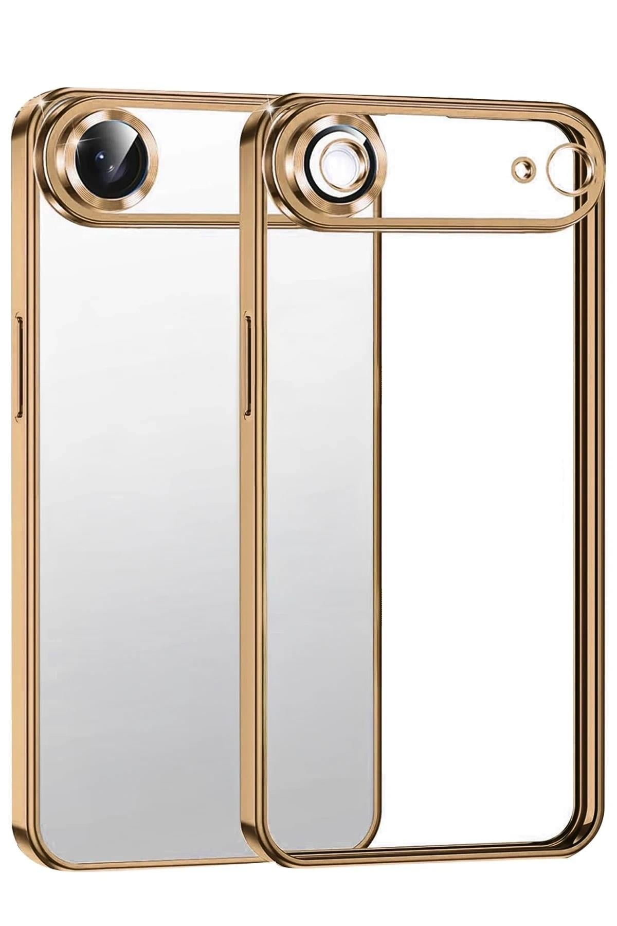 Mey İthalat®   iPhone 17 Air  Lensli Silikon - Çöl Titanyum
