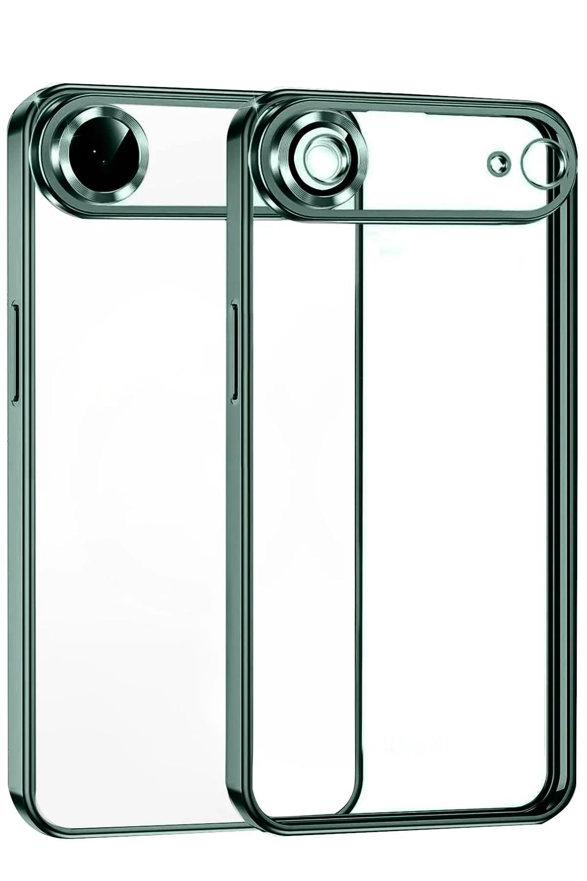 Mey İthalat®   iPhone 17 Air  Lensli Silikon - Yeşil