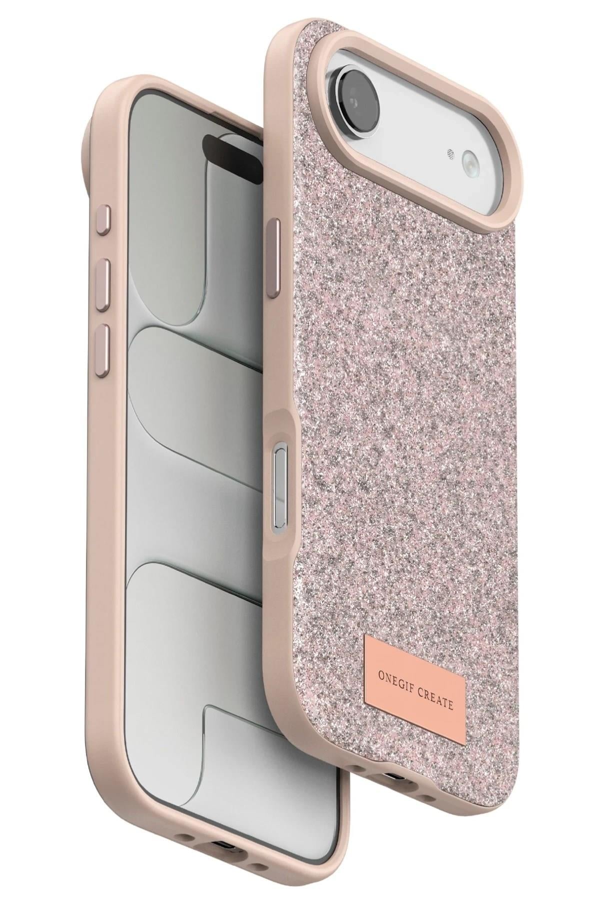 Mey İthalat®   iPhone 17 Air Bright Simli Kapak - Pembe