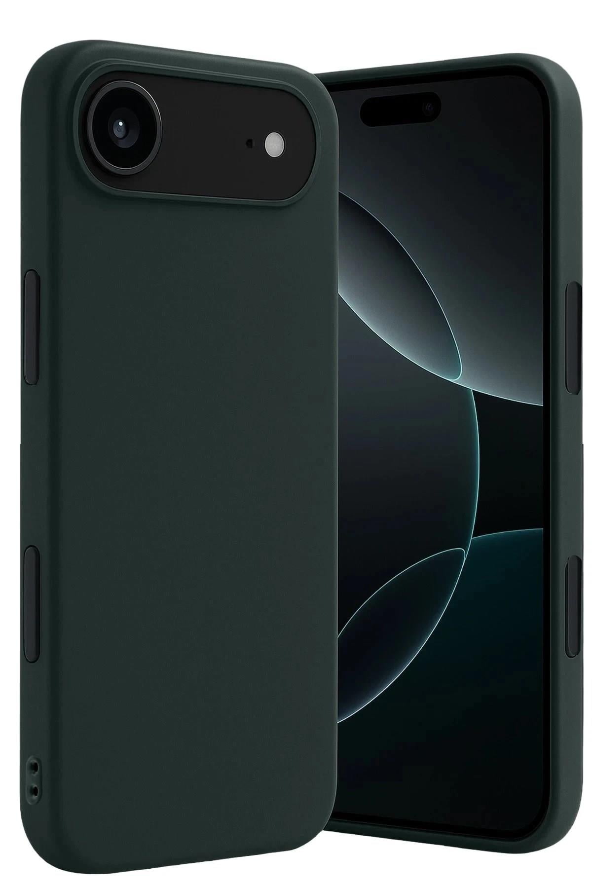 Mey İthalat®   iPhone 17 Air First Silikon - Koyu Yeşil