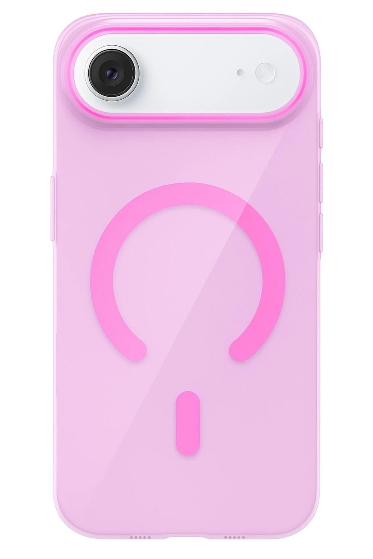Mey İthalat®   iPhone 17 Air PC Blank Magsafe Kapak - Pembe