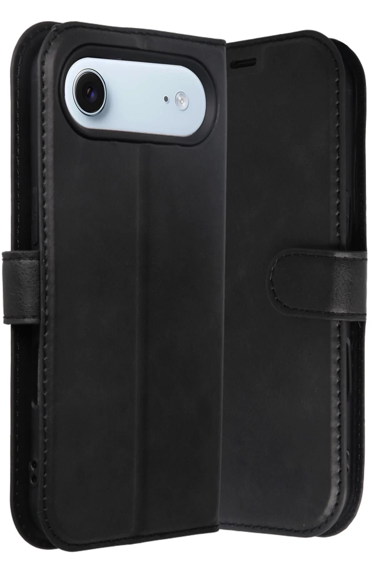 Mey İthalat®   iPhone 17 Air Trend S Plus Kapaklı Kılıf - Siyah
