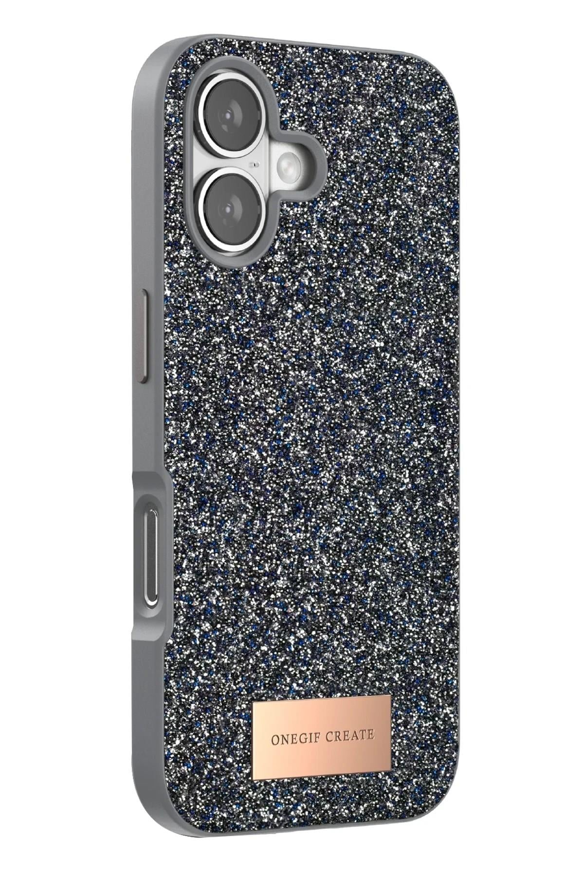 Mey İthalat®   iPhone 17 Bright Simli Kapak - Gümüş