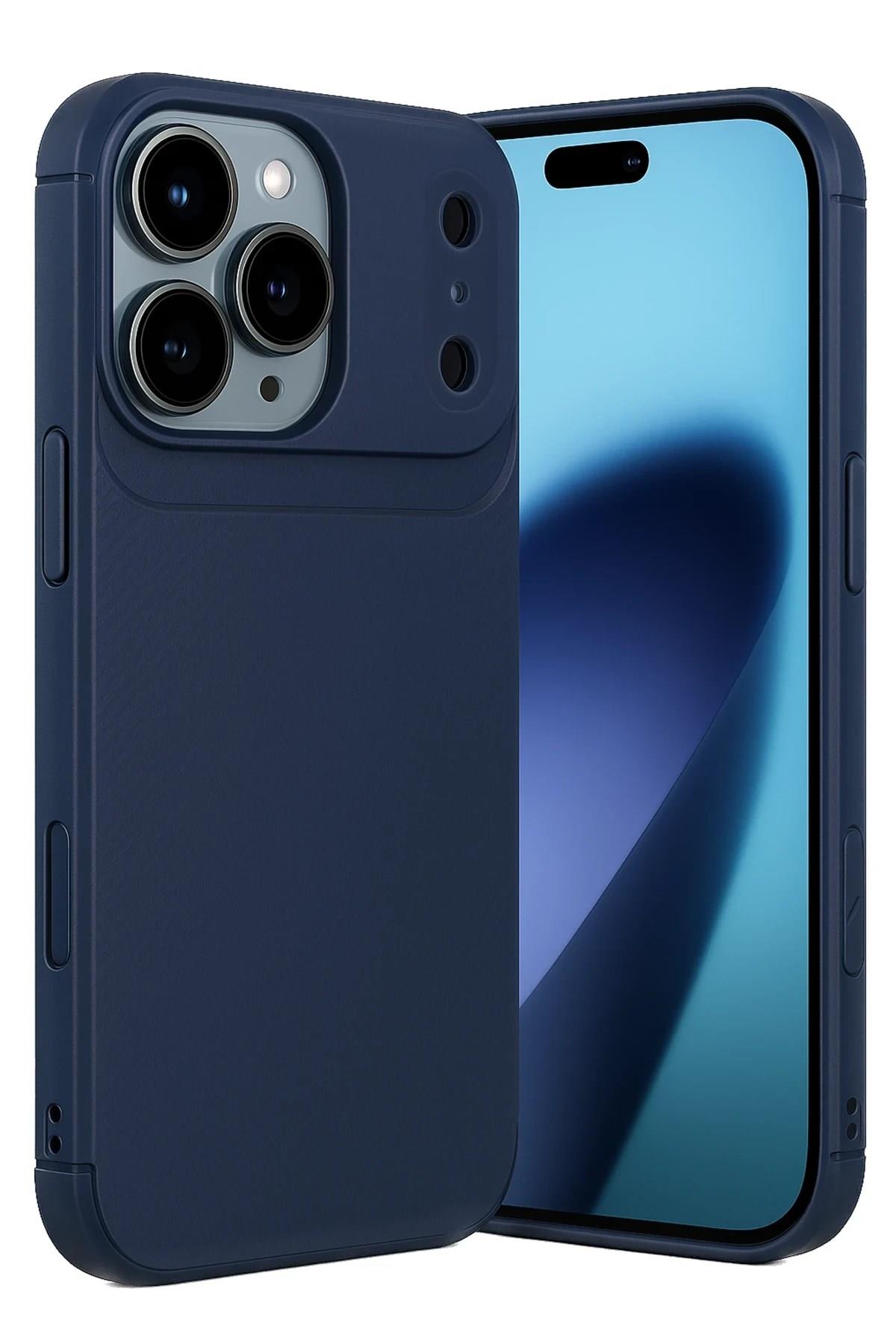 Mey İthalat®   iPhone 17 Pro Max Auto Focus Karbon Kapak - Lacivert