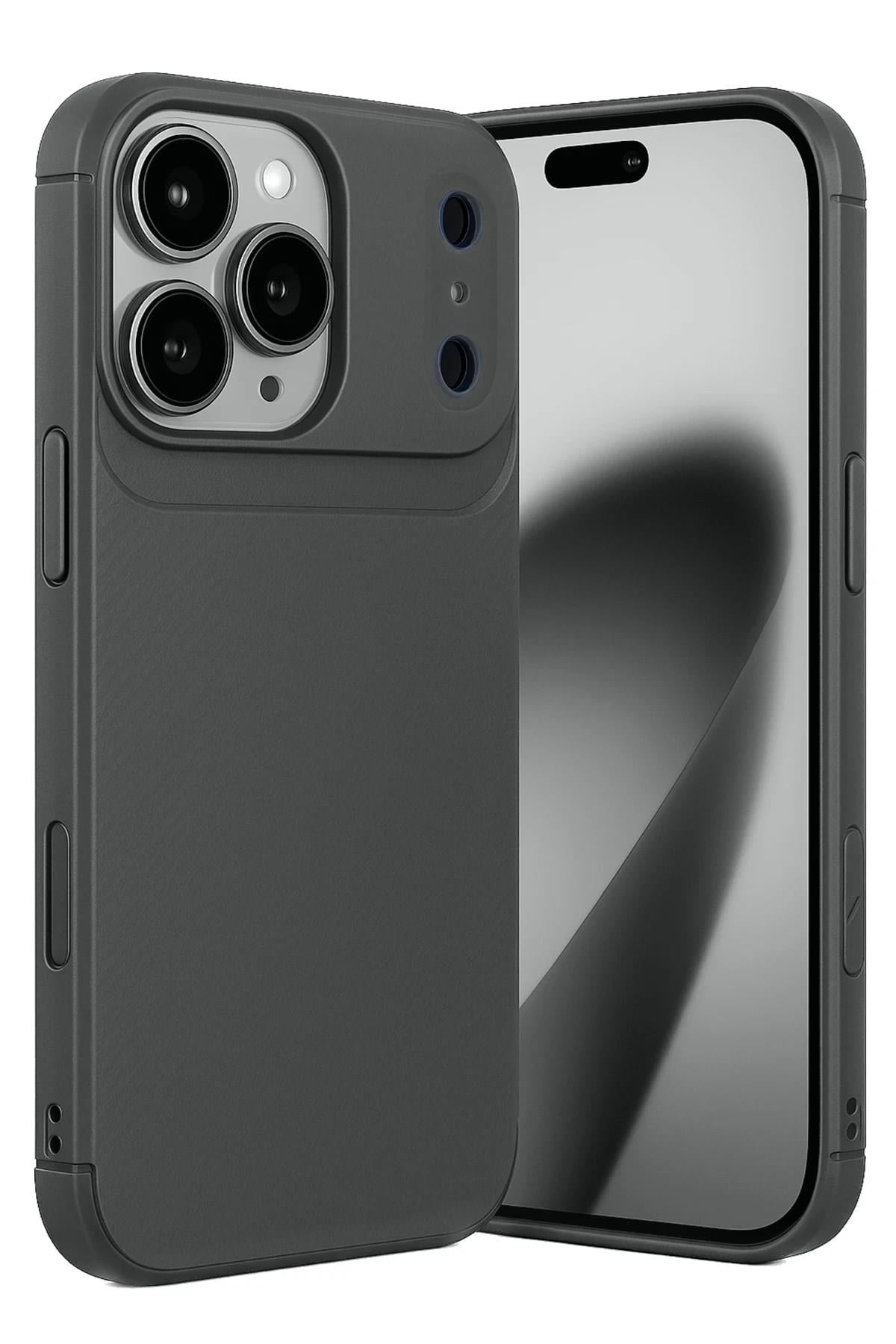 Mey İthalat®   iPhone 17 Pro Max Auto Focus Karbon Kapak - Gri