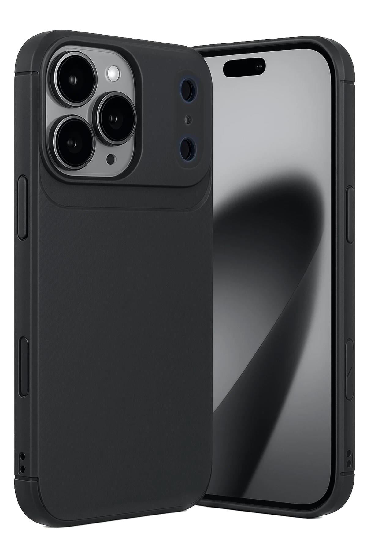 Mey İthalat®   iPhone 17 Pro Max Auto Focus Karbon Kapak - Siyah