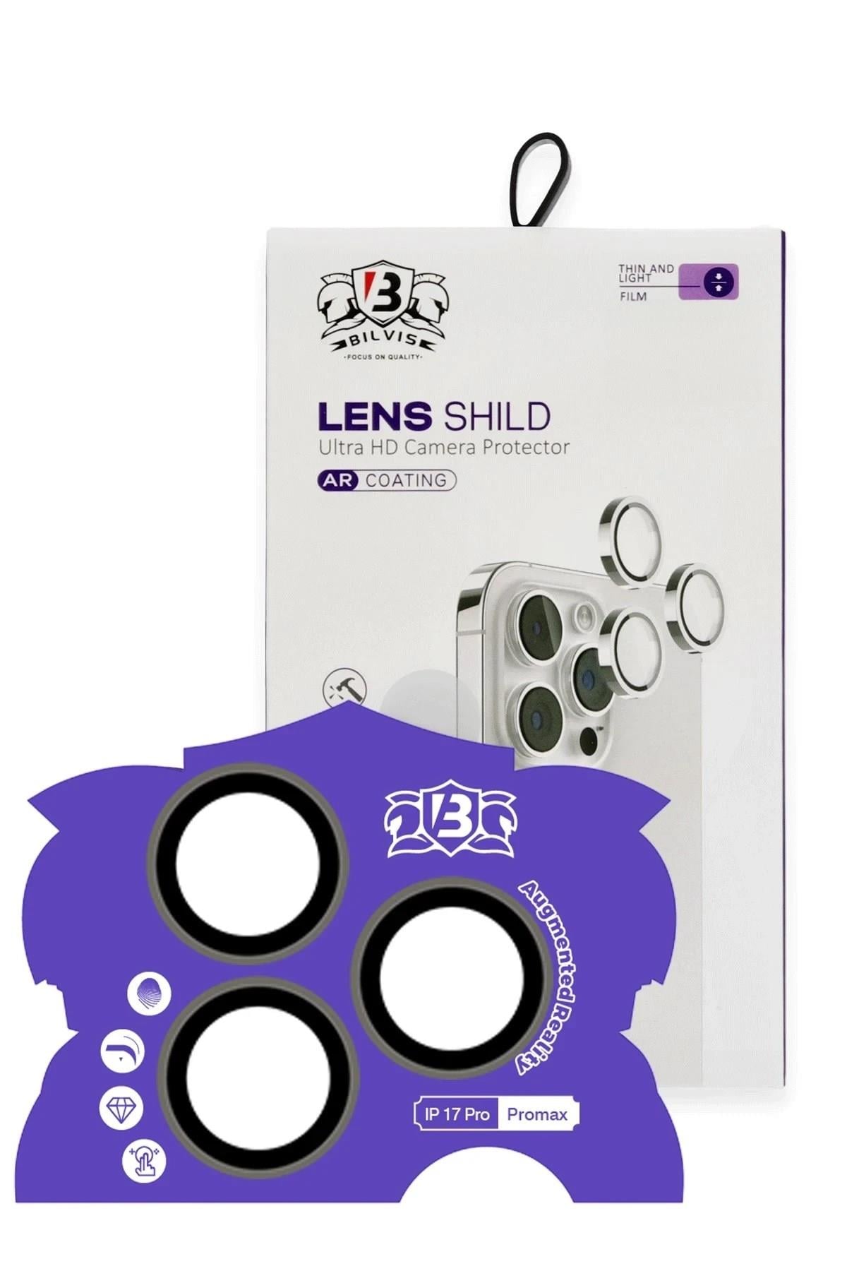 Mey İthalat®   iPhone 17 Pro Max Bilvis Titan Kamera Lens - Natural Grey