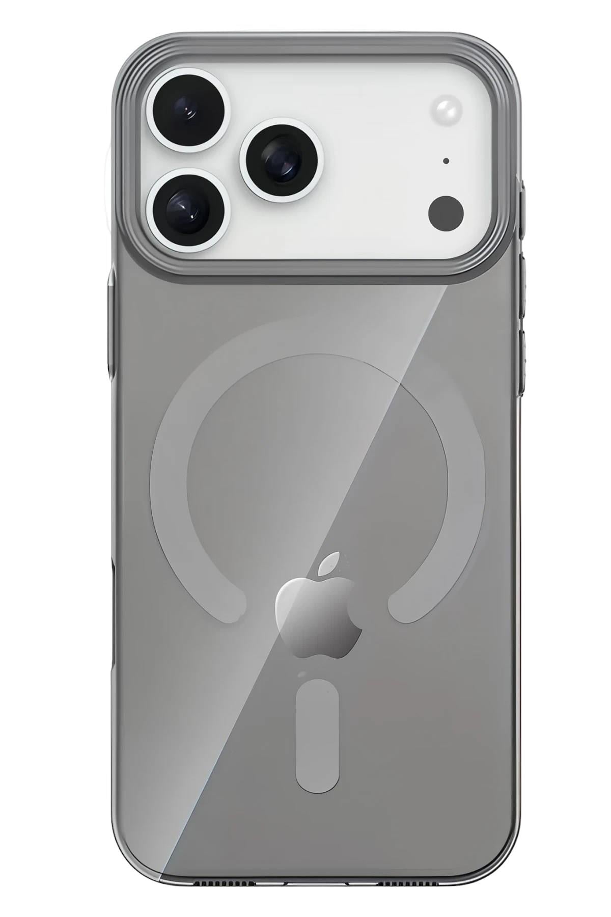 Mey İthalat®   iPhone 17 Pro PC Blank Magsafe Kapak - Natural Grey