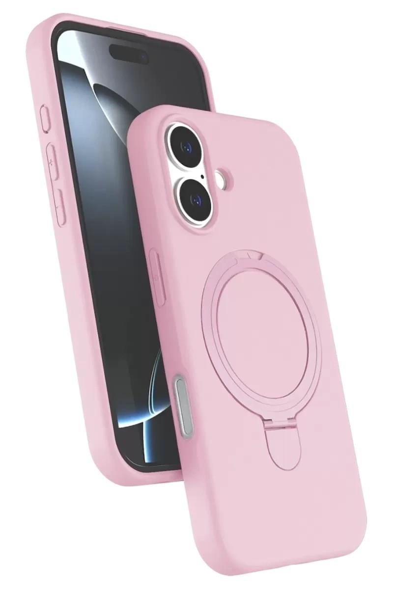 Mey İthalat®   iPhone 17 Regal Magsafe Standlı Kapak - Açık Pembe