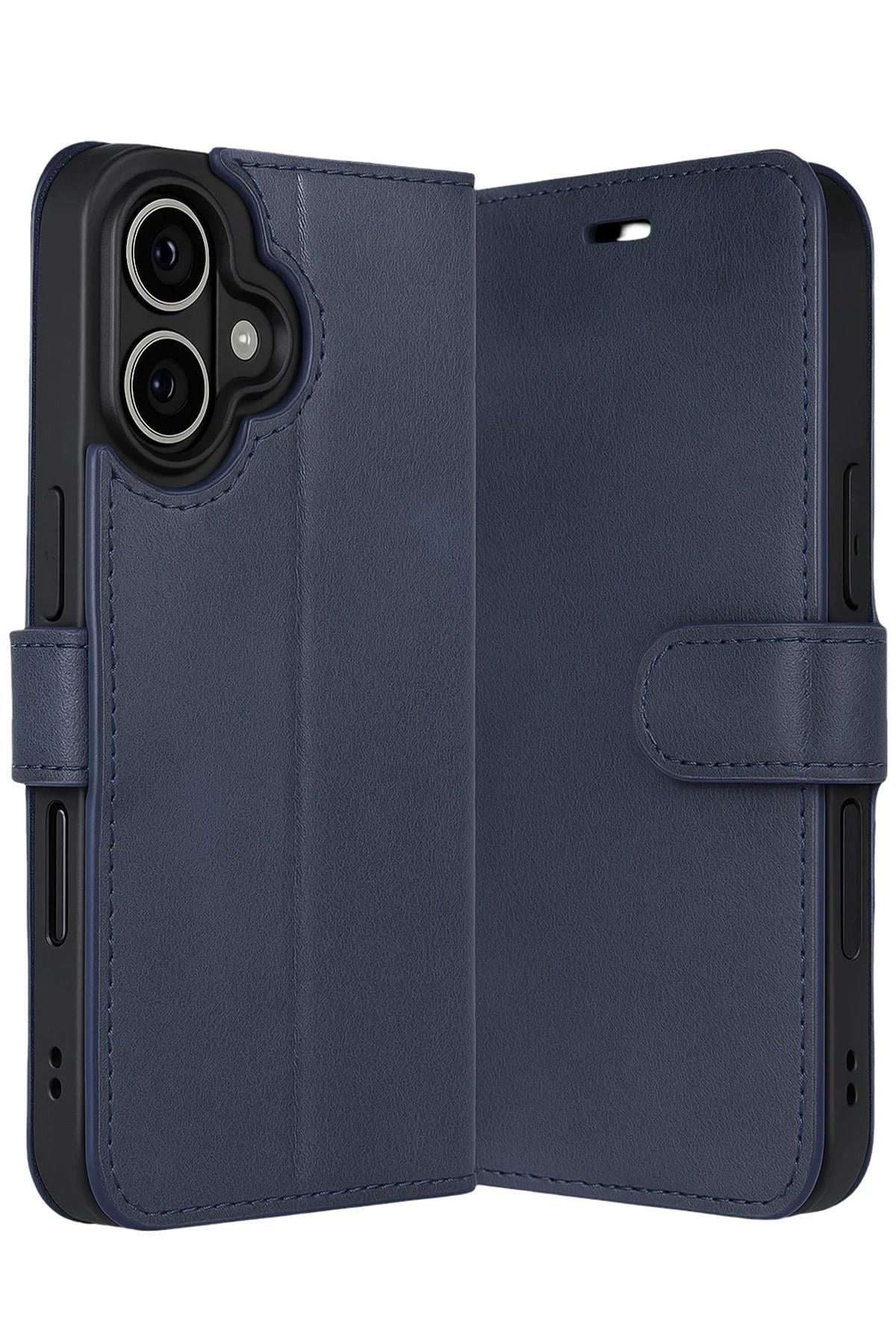 Mey İthalat®   iPhone 17 Trend S Plus Kapaklı Kılıf - Lacivert