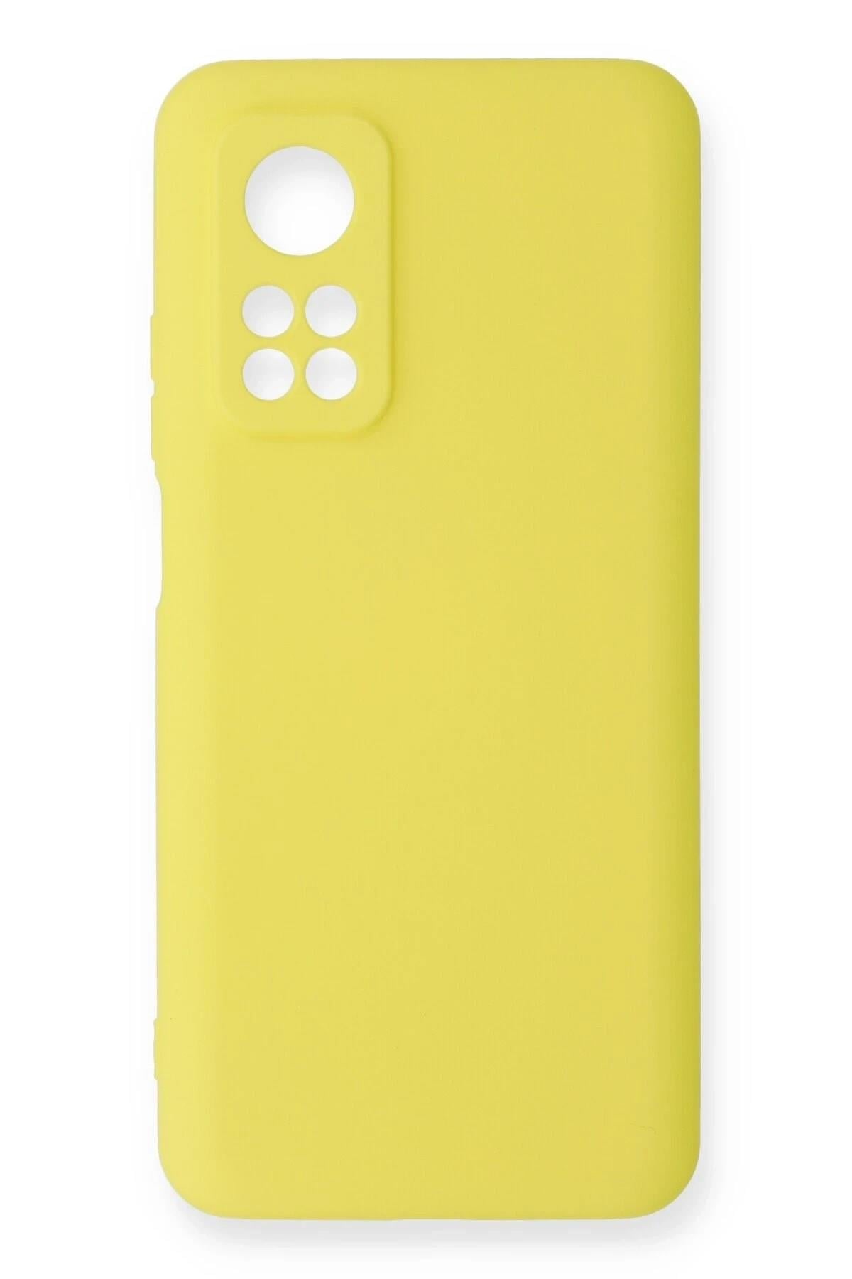 Mey İthalat®   Mi 10T Kılıf Nano içi Kadife Silikon - Sarı