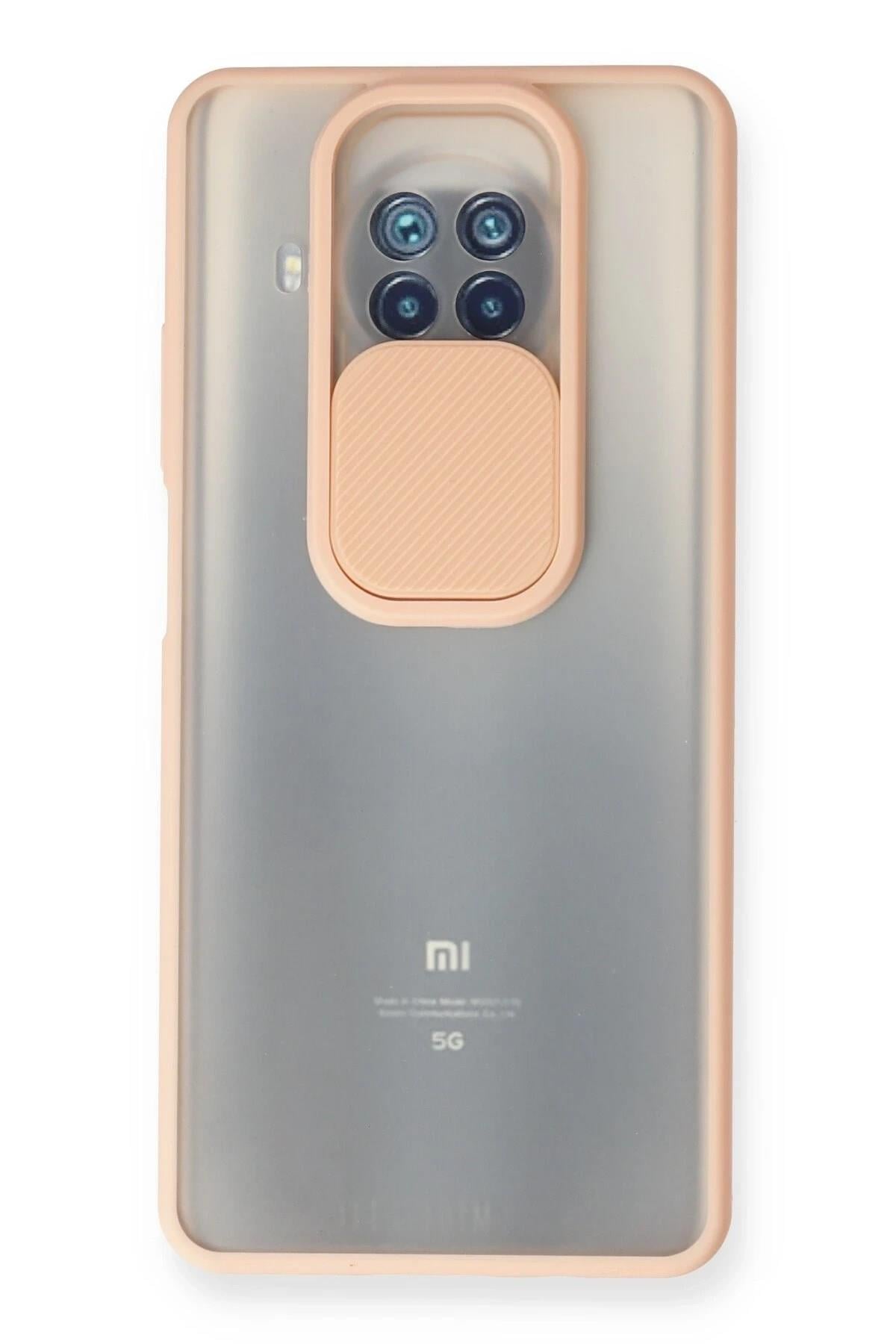 Mey İthalat®   Mi 10T Lite Kılıf Palm Buzlu Kamera Sürgülü Silikon - Pembe