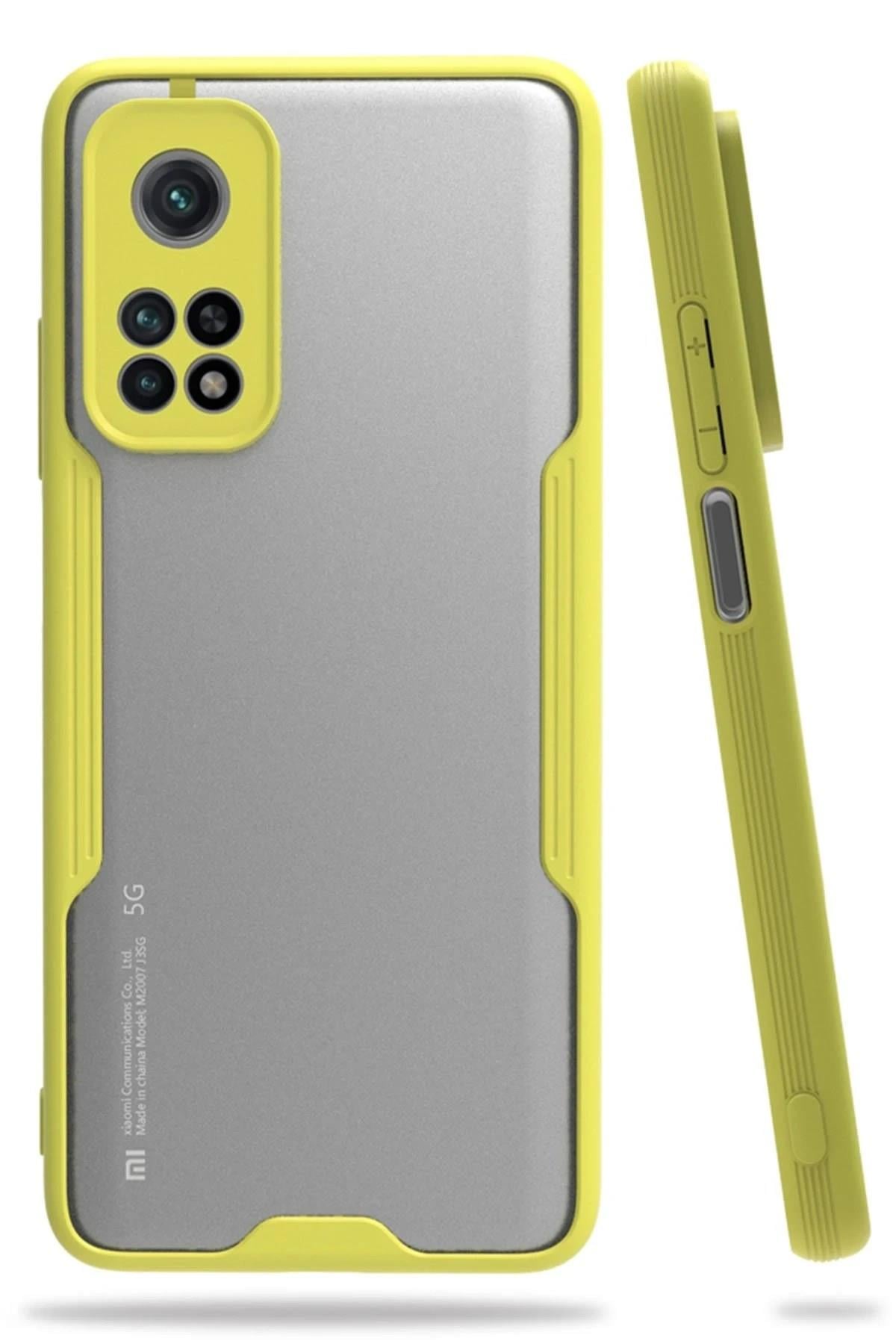 Mey İthalat®   Mi 10T Pro Kılıf Platin Silikon - Sarı