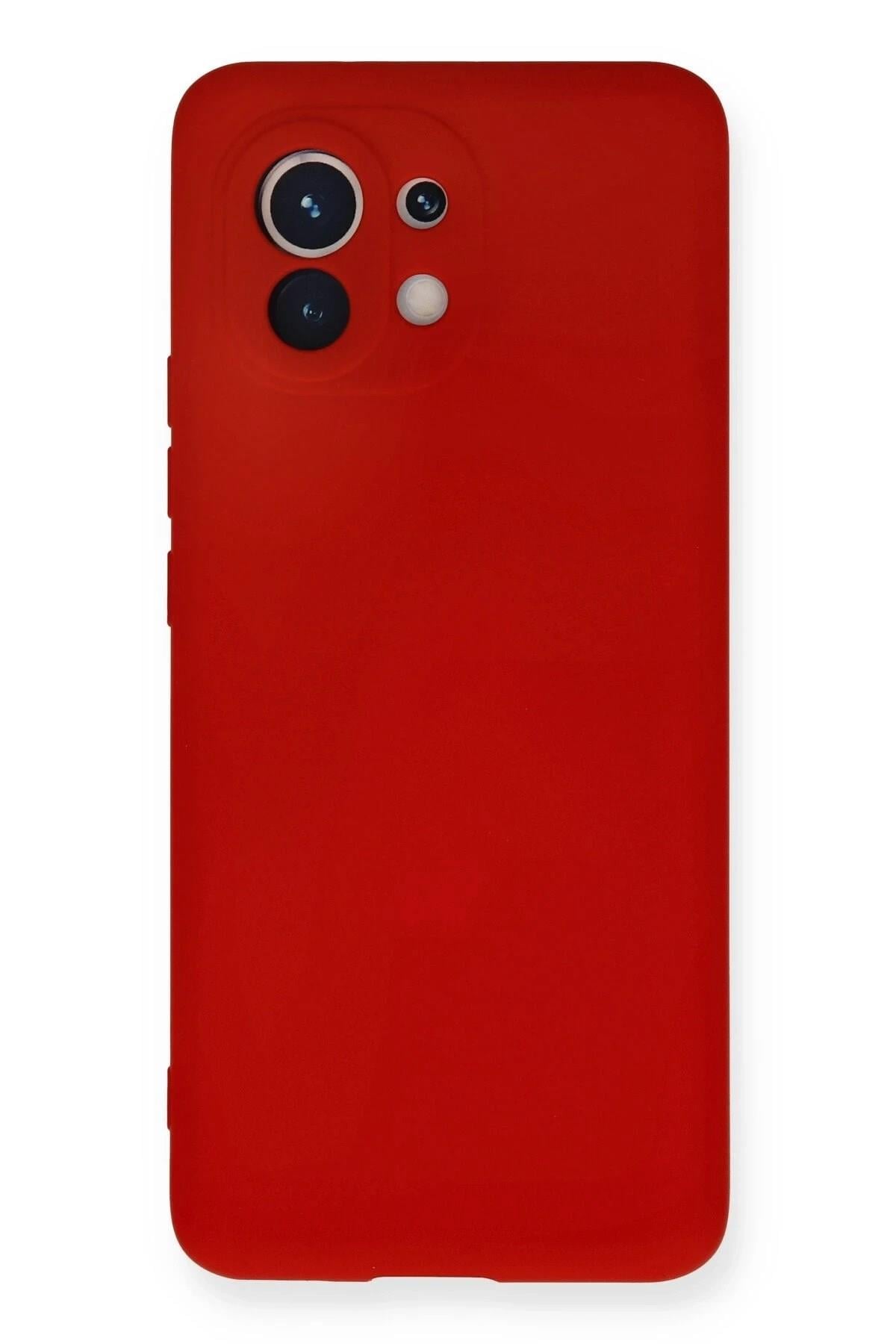 Mey İthalat®   Mi 11 Kılıf Nano içi Kadife Silikon - Kırmızı