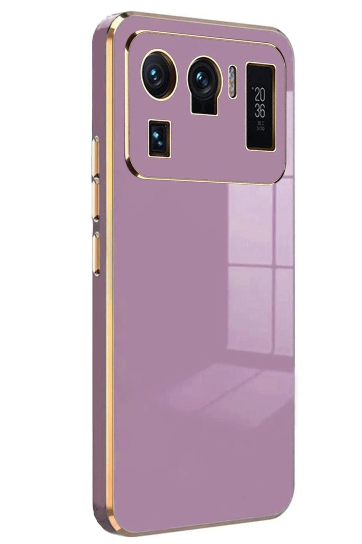 Mey İthalat®   Mi 11 Ultra Kılıf Volet Silikon - Mor