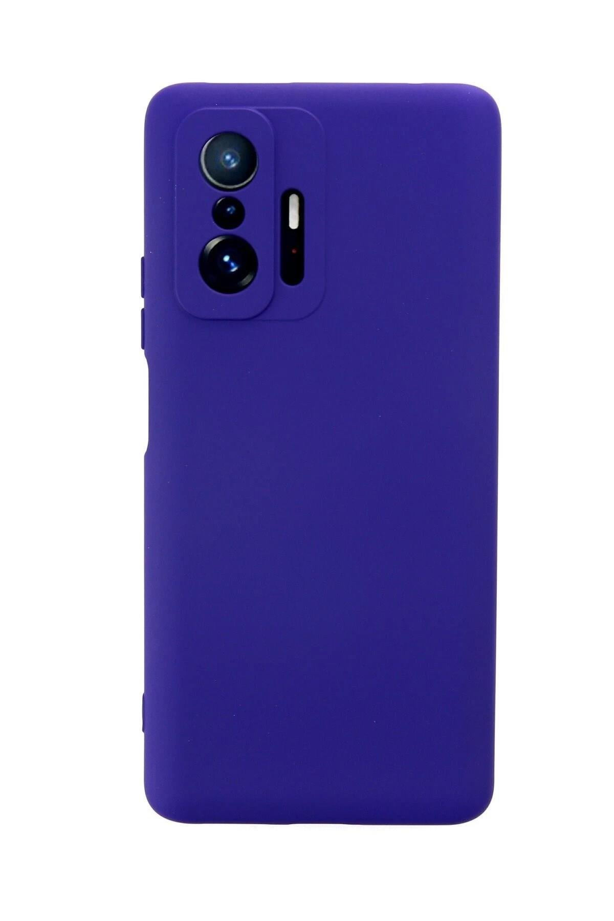 Mey İthalat®   Mi 11T Pro Kılıf Nano içi Kadife Silikon - Mor