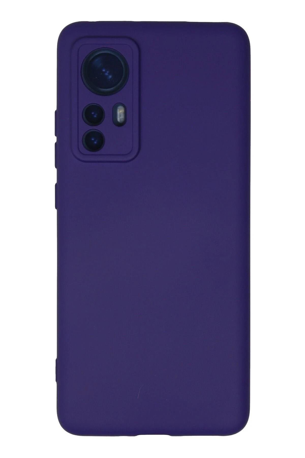 Mey İthalat®   Mi 12 Kılıf Nano içi Kadife Silikon - Mor