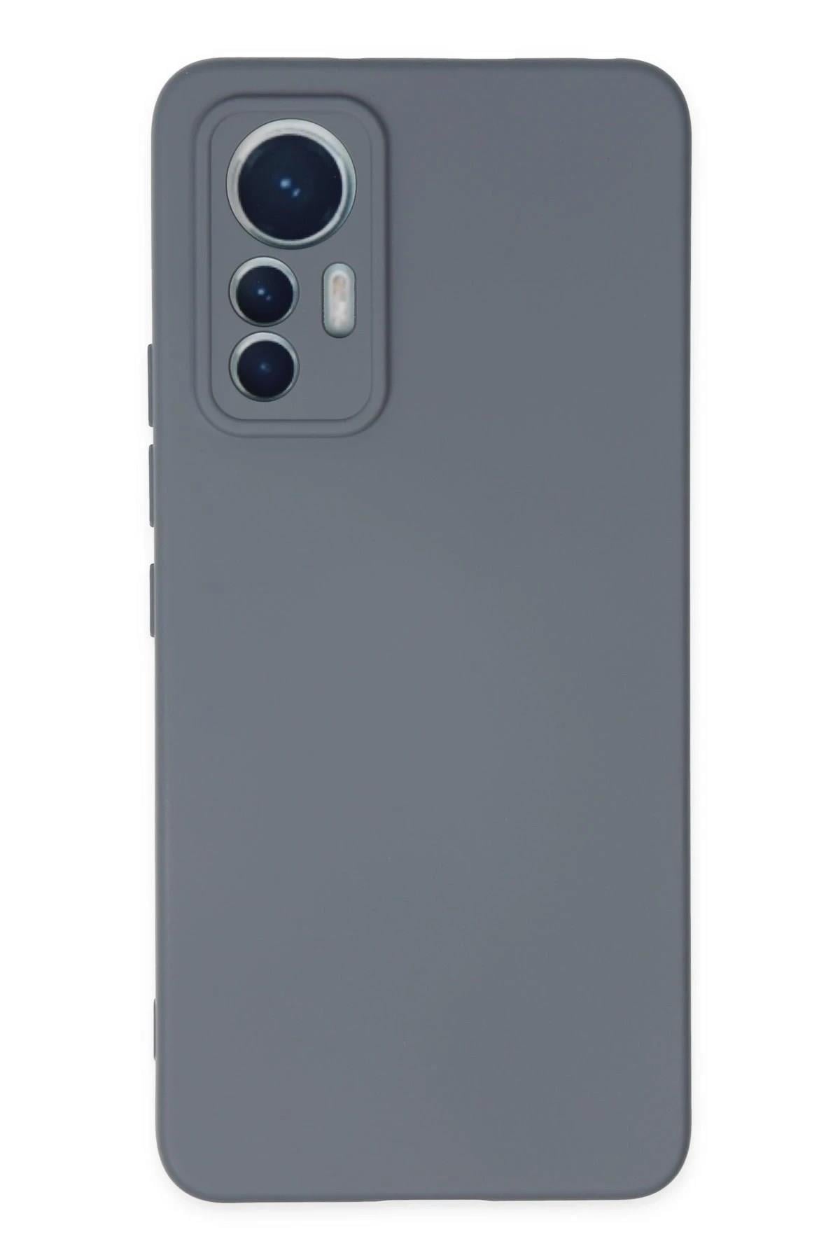 Mey İthalat®   Mi 12 Lite Kılıf Nano içi Kadife Silikon - Gri